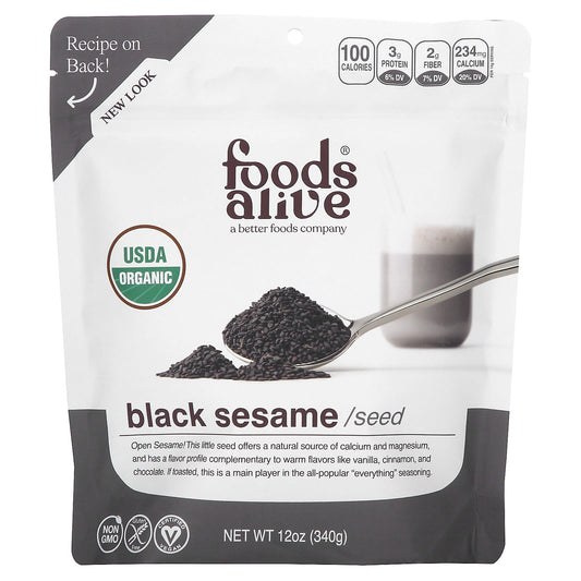 <span>Foods Alive Organic Black Sesame Seeds - 12 oz</span> - Image 1