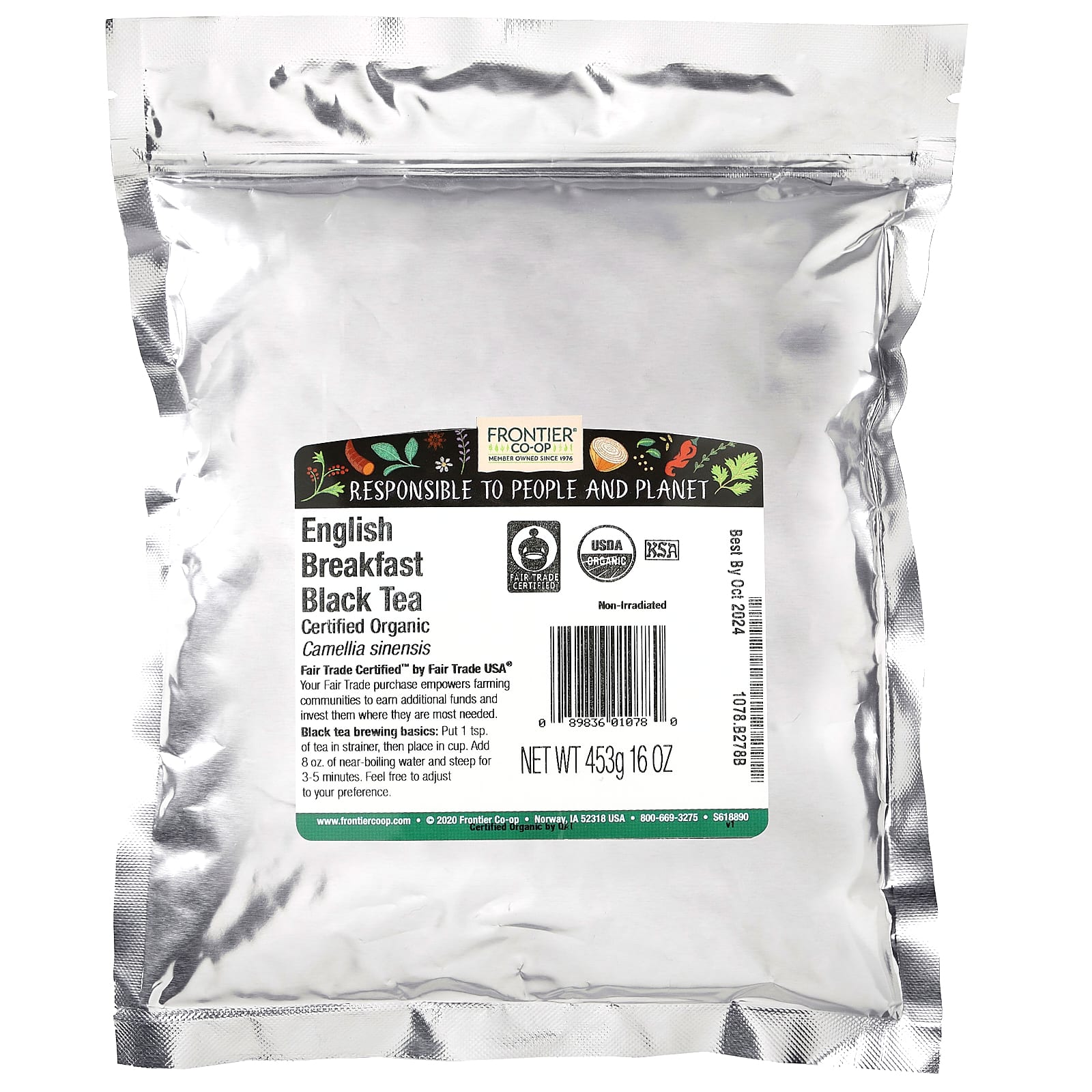 Organic English Breakfast Black Tea by Frontier Co-op, 16 oz - Image 2