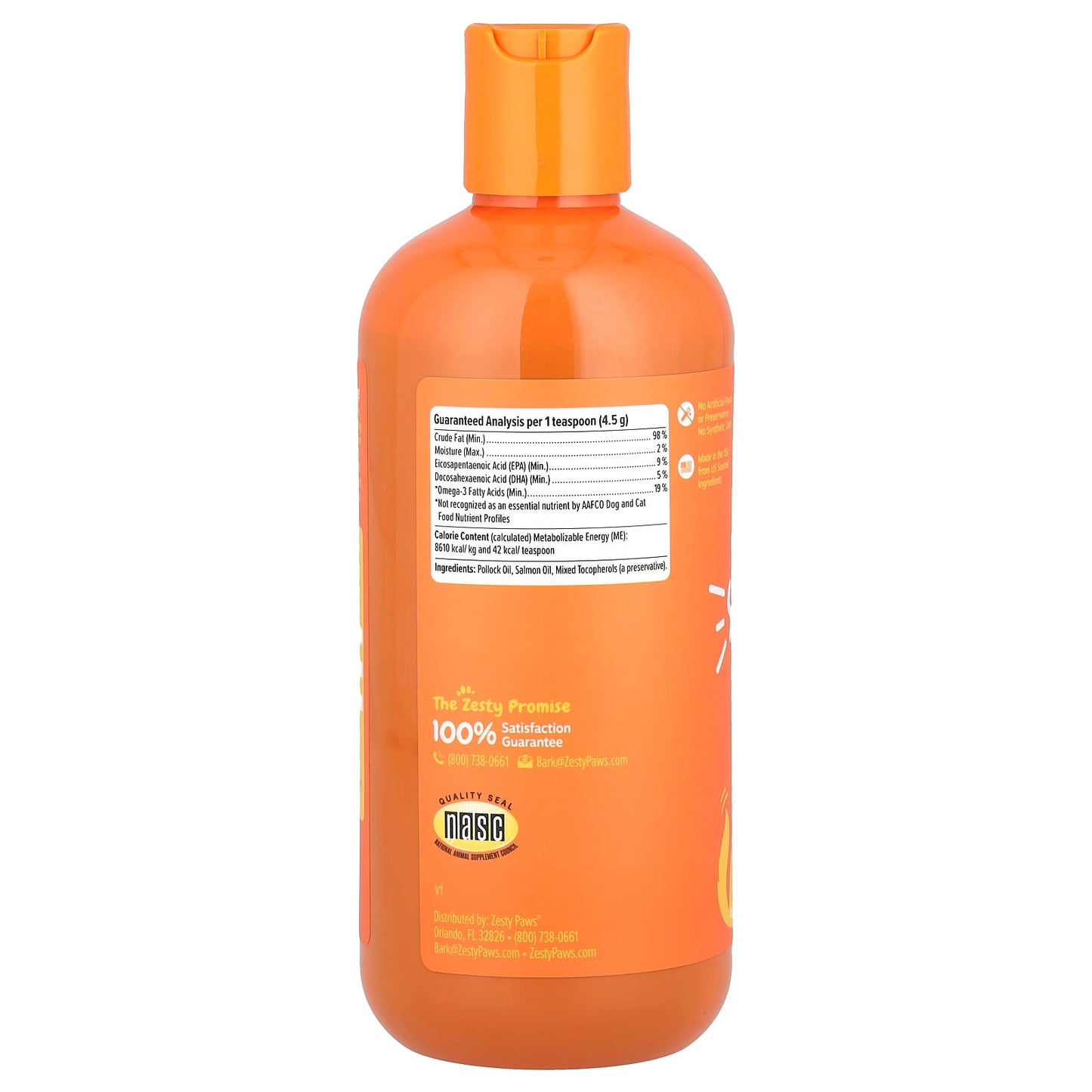 Zesty Paws, Wild Alaskan Salmon Oil Formula, For Dogs & Cats, All Ages, 16 fl oz (473 ml) - Image 2