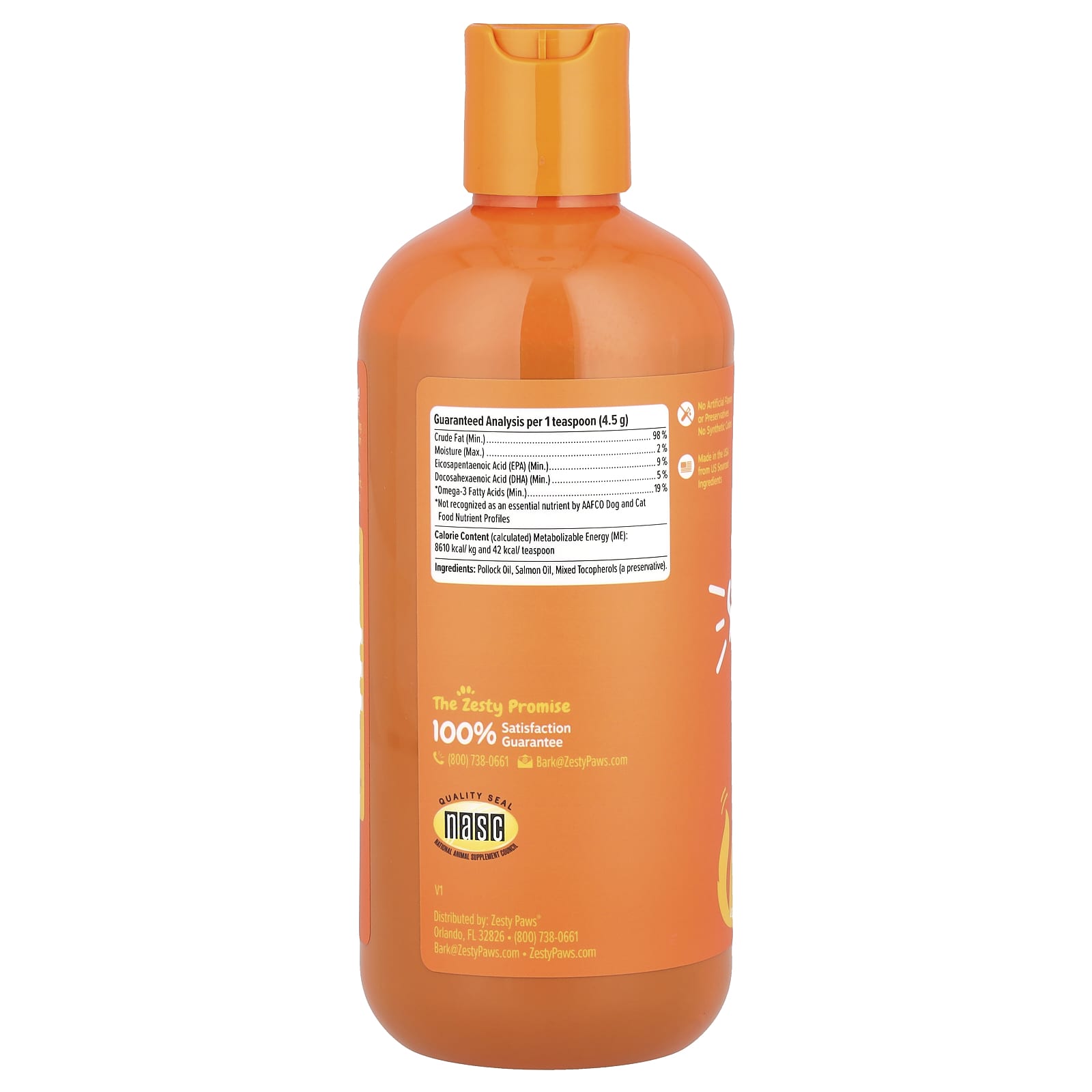 Zesty Paws, Wild Alaskan Salmon Oil Formula, For Dogs & Cats, All Ages, 16 fl oz (473 ml) - Image 2