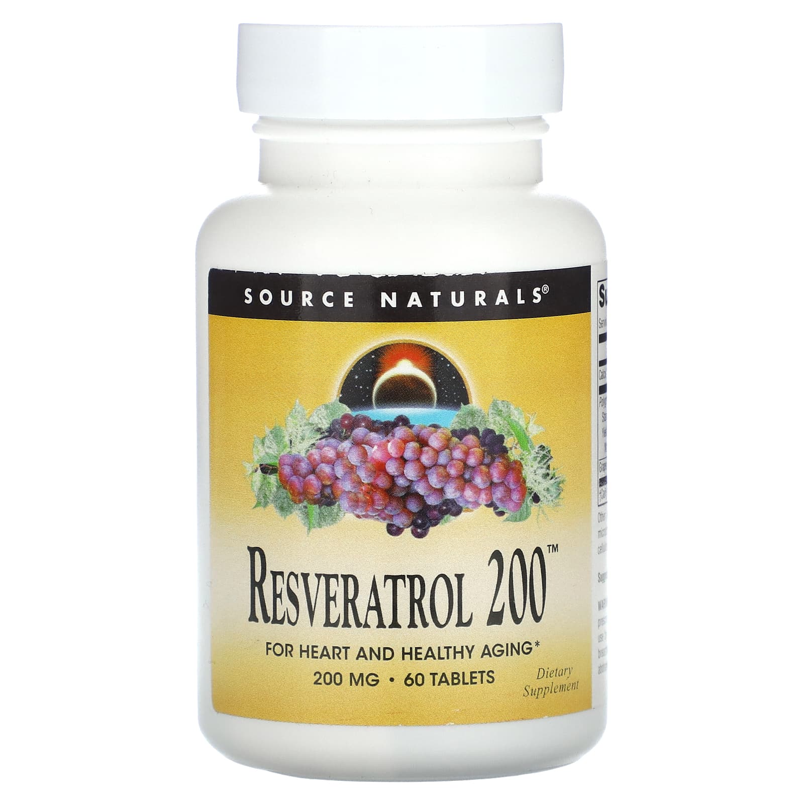 Source Naturals, Resveratrol 200™, 200 mg, 60 Tablets - Image 1
