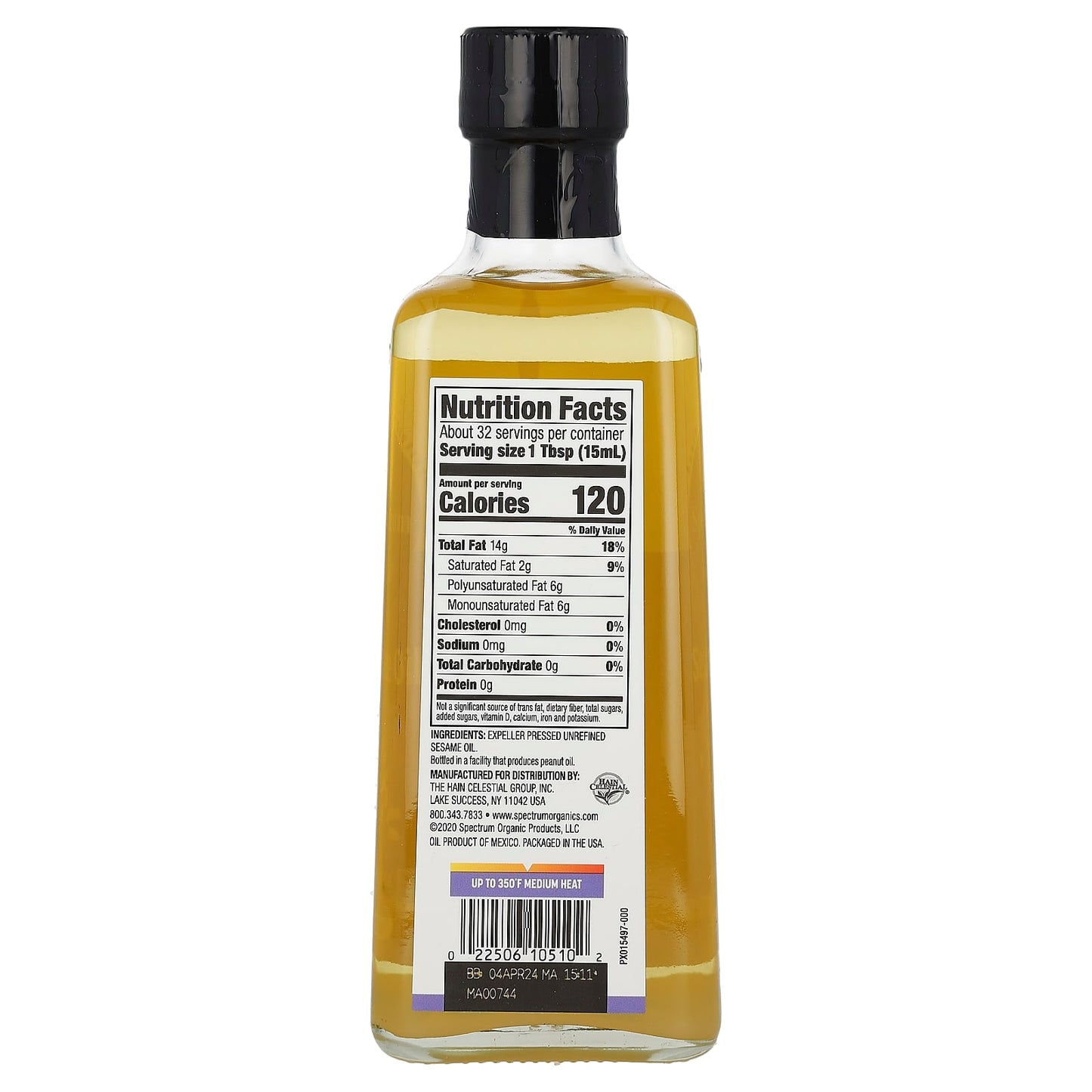 Spectrum Culinary, Sesame Oil, Unrefined, 16 fl oz (473 ml) - Image 2