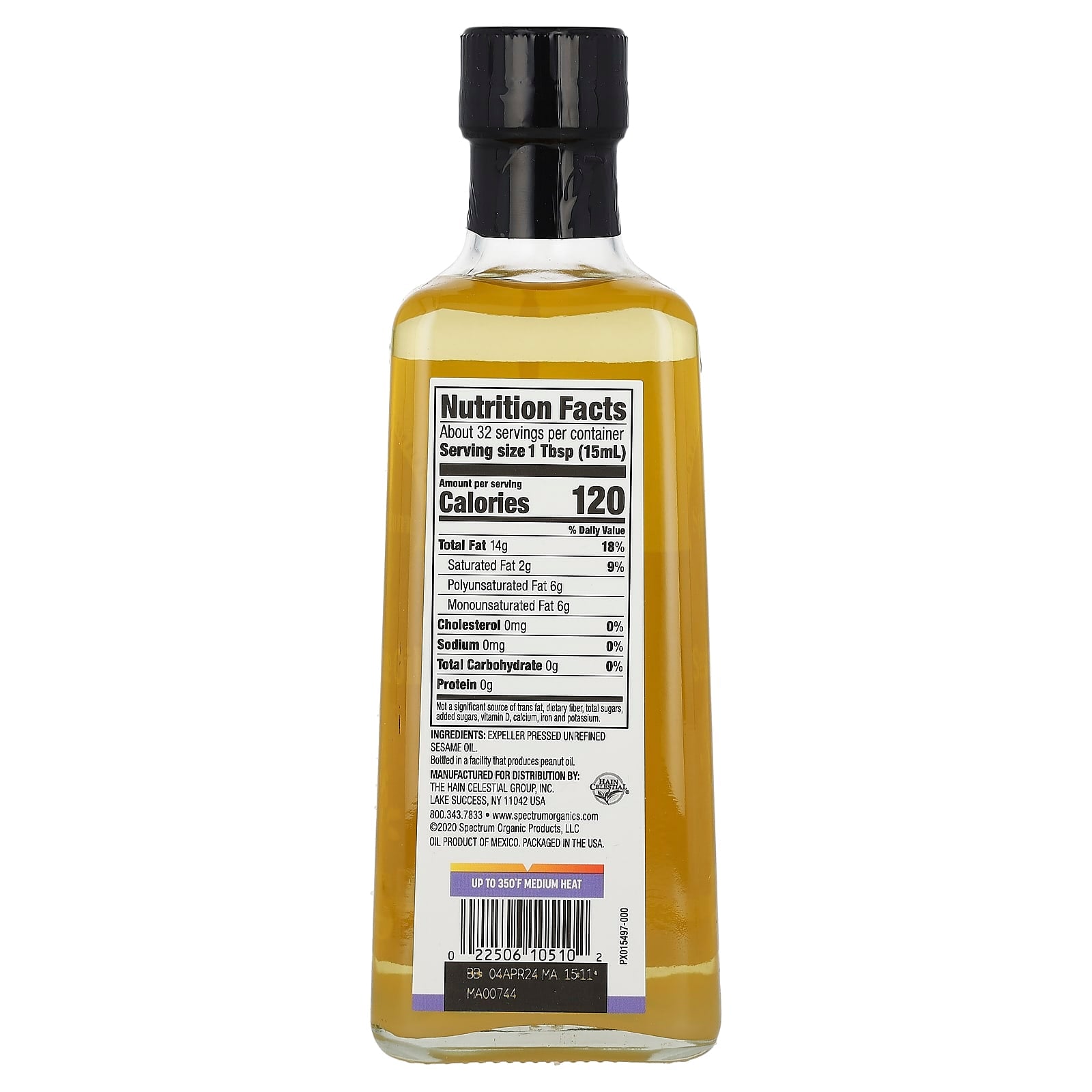 Spectrum Culinary, Sesame Oil, Unrefined, 16 fl oz (473 ml) - Image 2