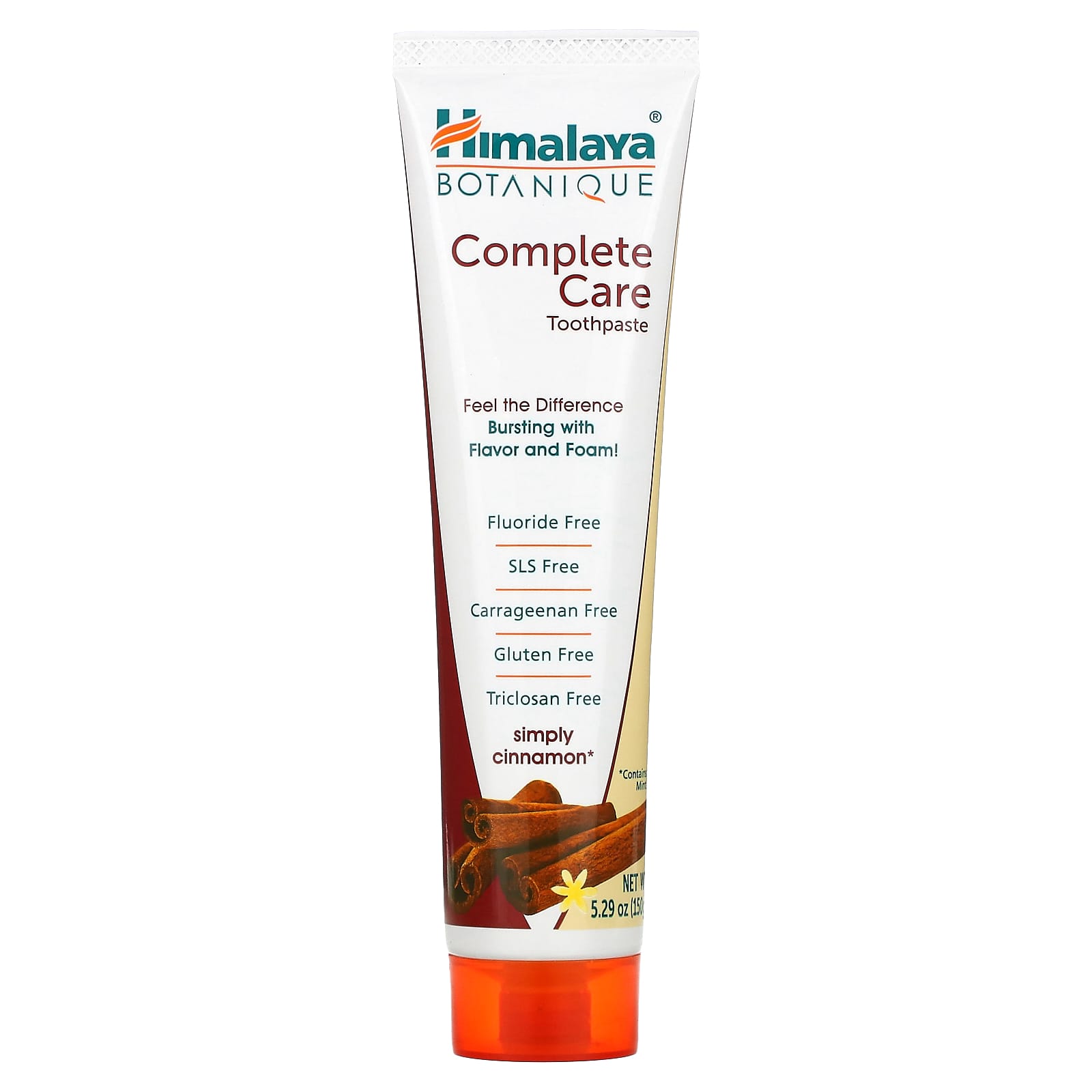 Himalaya Complete Care Simply Cinnamon Toothpaste, 5.29 oz (150g) - Image 1