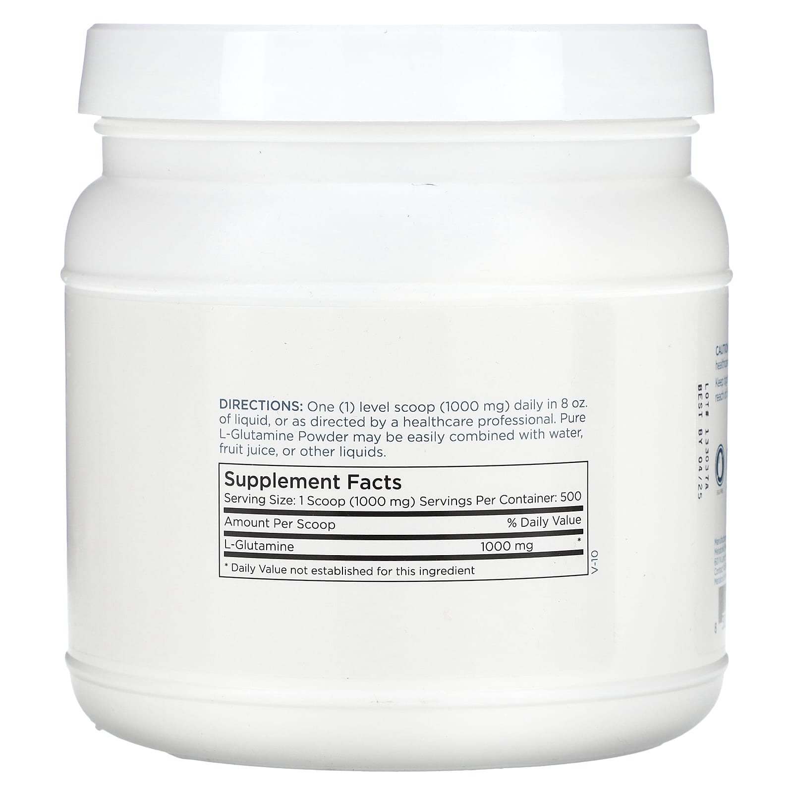 Metabolic Maintenance, L-Glutamine Powder, 1.1 lb (0.5 kg) - Image 2