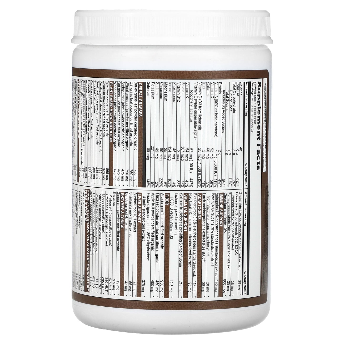 Vibrant Health, Green Vibrance +25 Billion Probiotics, Version 21.0, Chocolate Coconut, 12.35 oz (350 g) - Image 2