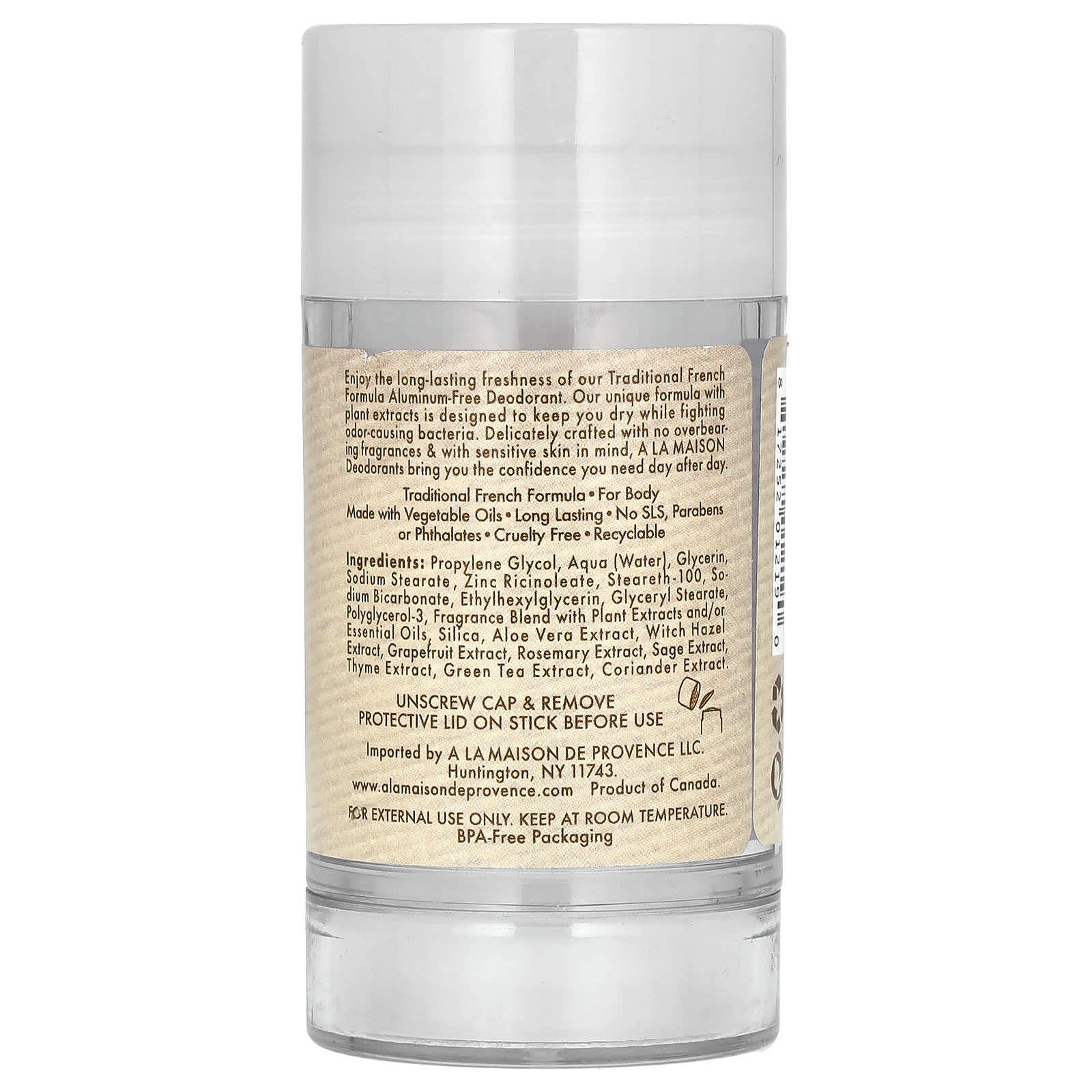 Long-Lasting Aluminum-Free Deodorant in Honeysuckle | A La Maison - Image 2