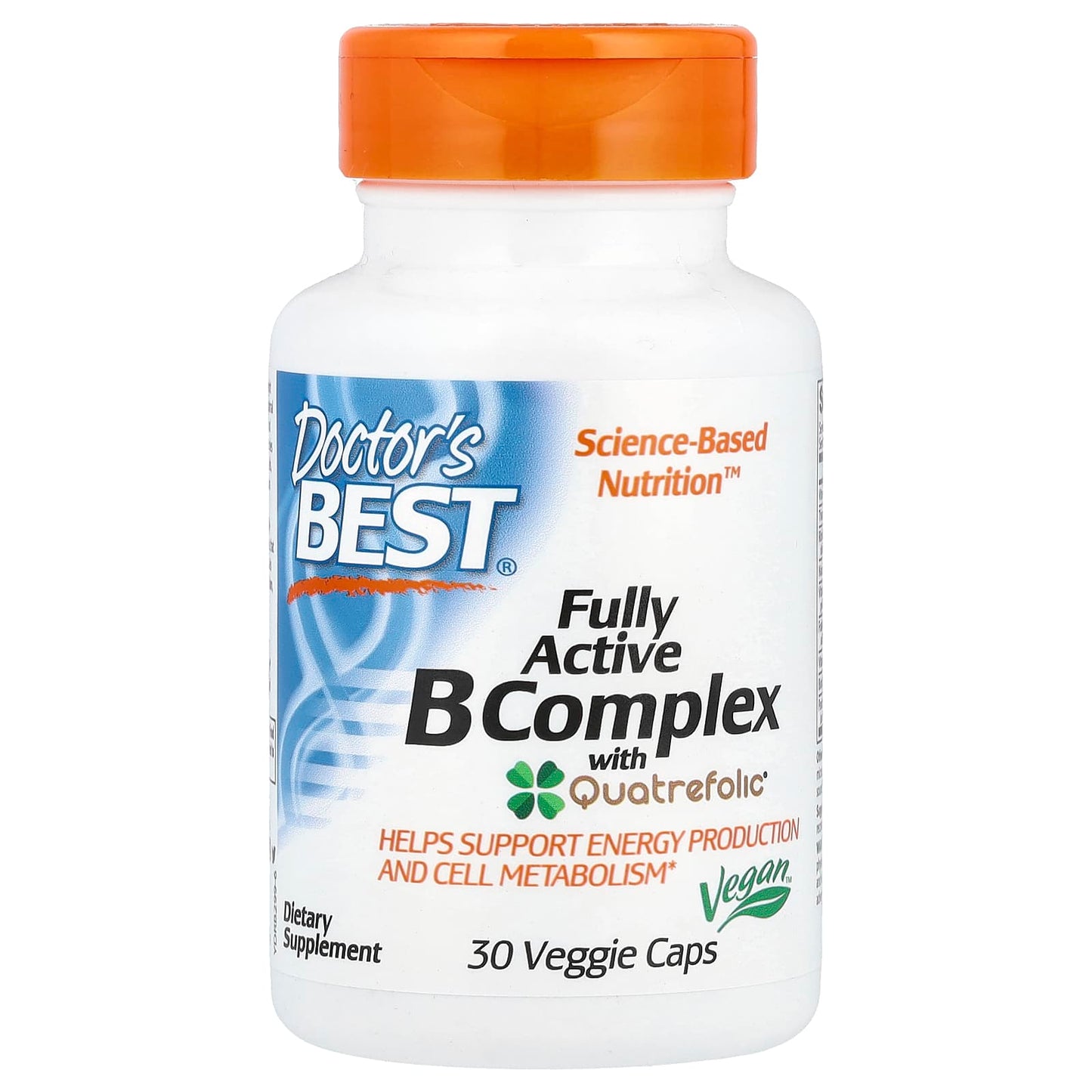 Doctor's Best B Complex with Quatrefolic - 30 Veggie Caps - Image 1