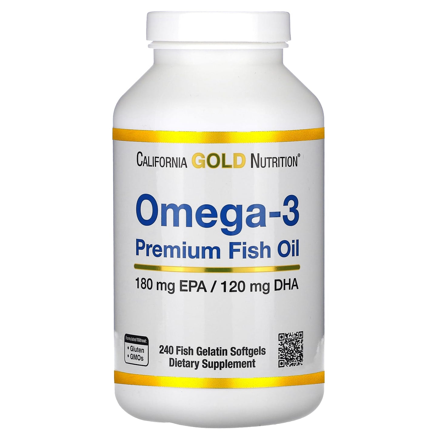 California Gold Nutrition Omega-3 Fish Oil Softgels for Immune Health - Image 1