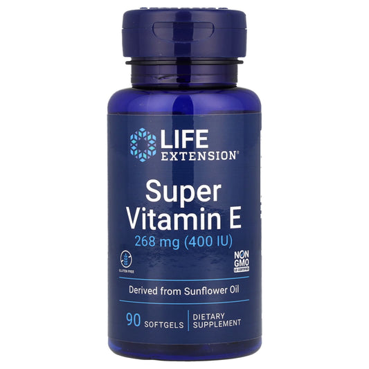 Life Extension, Super Vitamin E, 268 mg (400 IU), 90 Softgels - Image 1