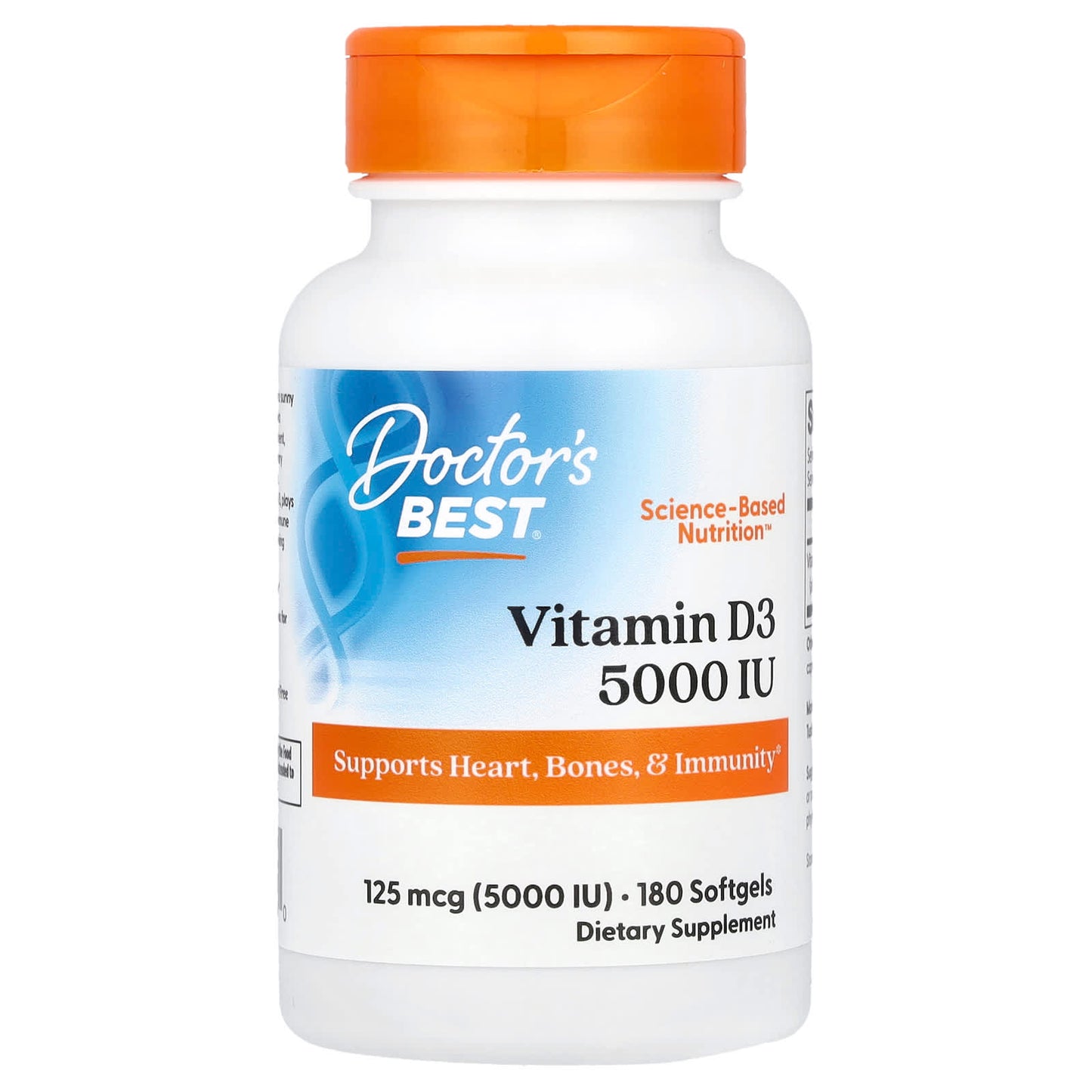 Vitamin D3 5000 IU Supplement - Supports Heart & Bone Health - Image 1