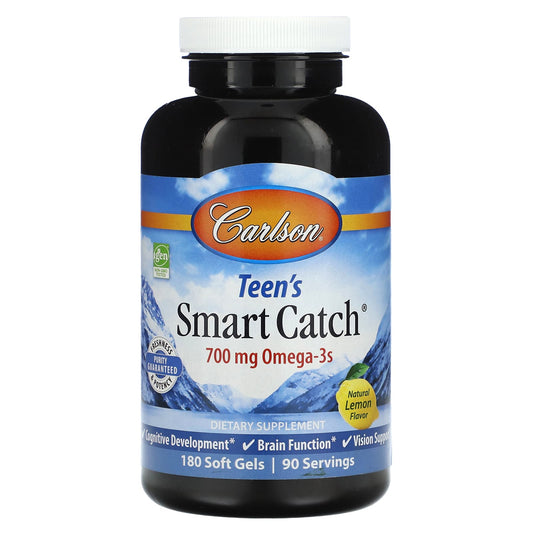 Carlson Teen's Omega-3 Brain & Vision Support, 180 Soft Gels - Image 1
