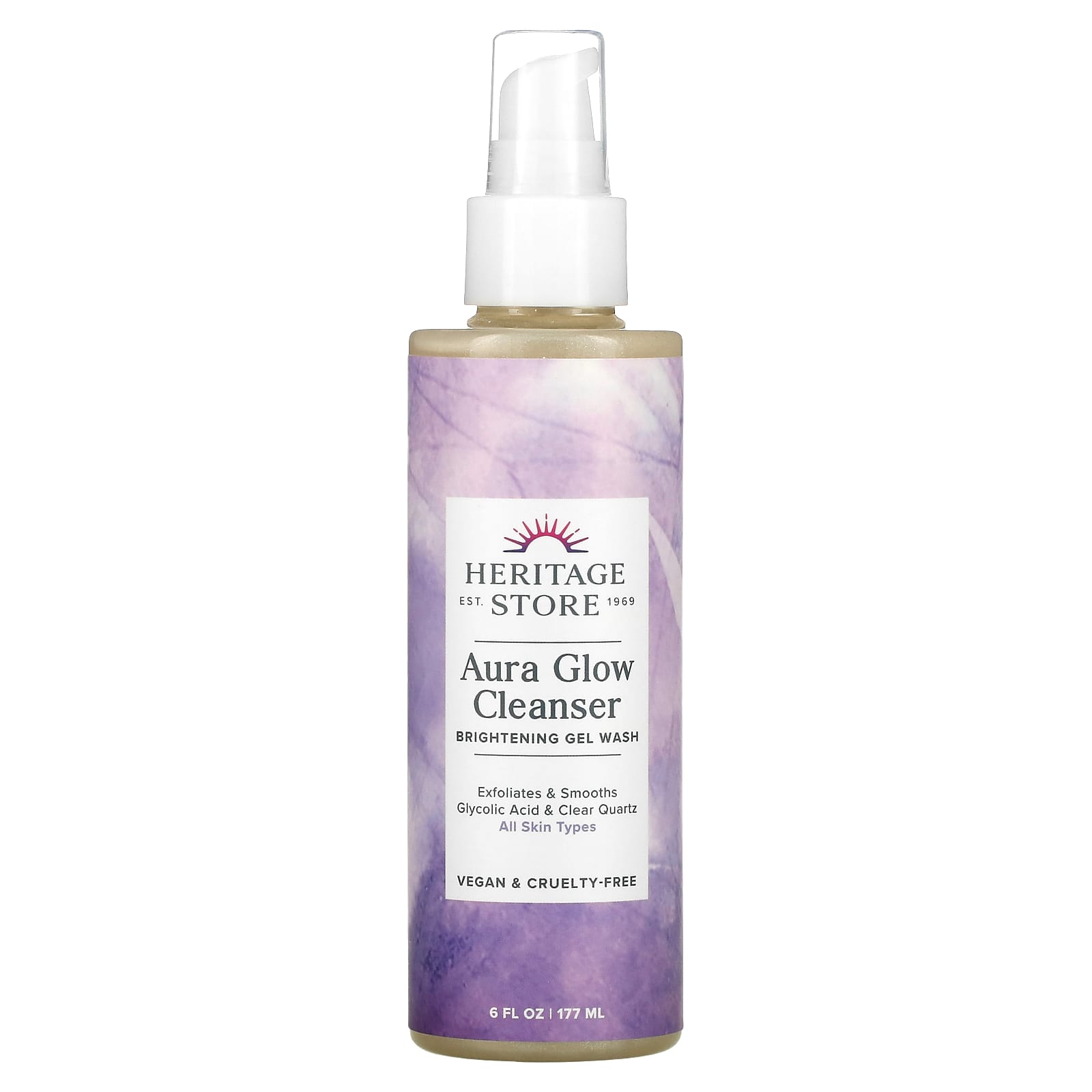 Glowing Skin with Heritage Store Aura Gel Cleanser - Image 1
