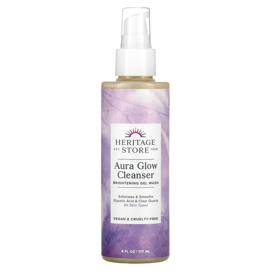 Glowing Skin with Heritage Store Aura Gel Cleanser - Image 1