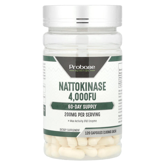 Probase Nutrition, Nattokinase, 120 Capsules (100 mg per Capsule) - Image 1