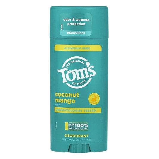 Tom's of Maine, Aluminum Free Deodorant, Coconut Mango, 3.25 oz (92 g) - Image 1