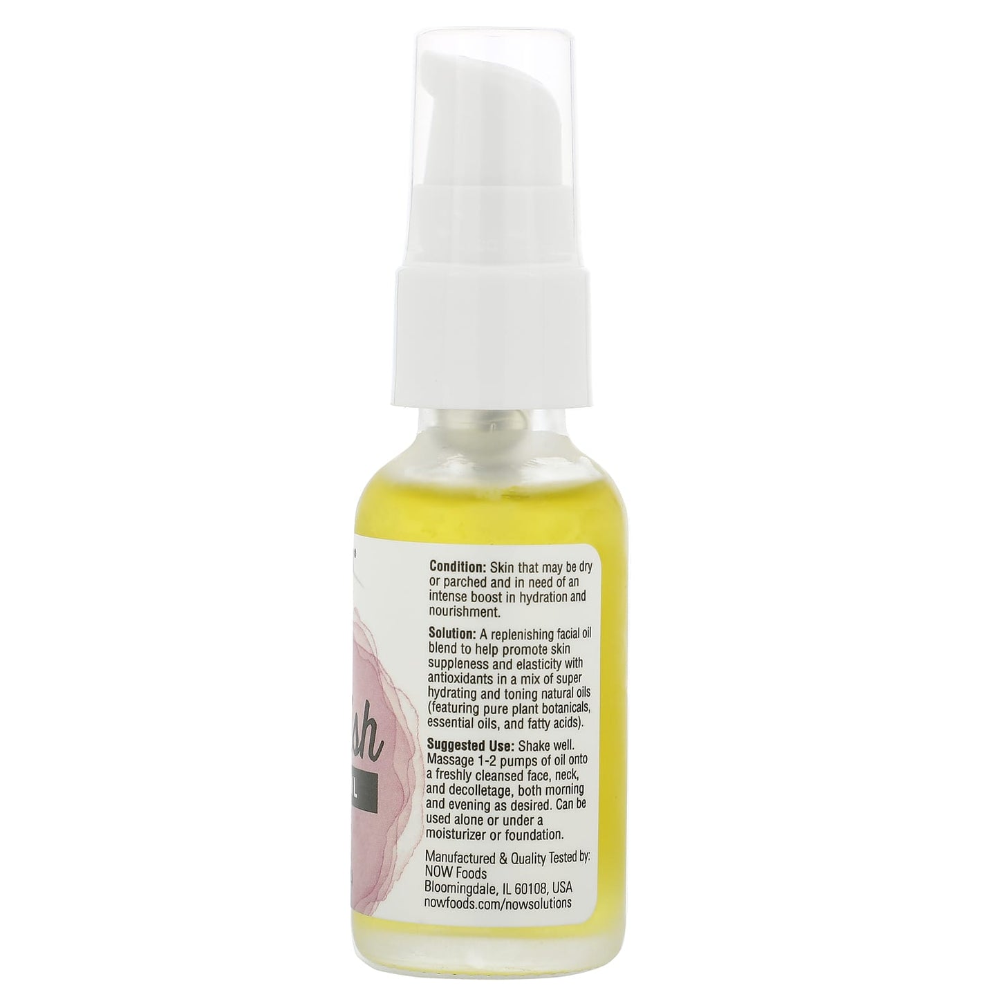 NOW Foods, Solutions, Facial Oil, Nourish, 1 fl oz (30 ml) - Image 2