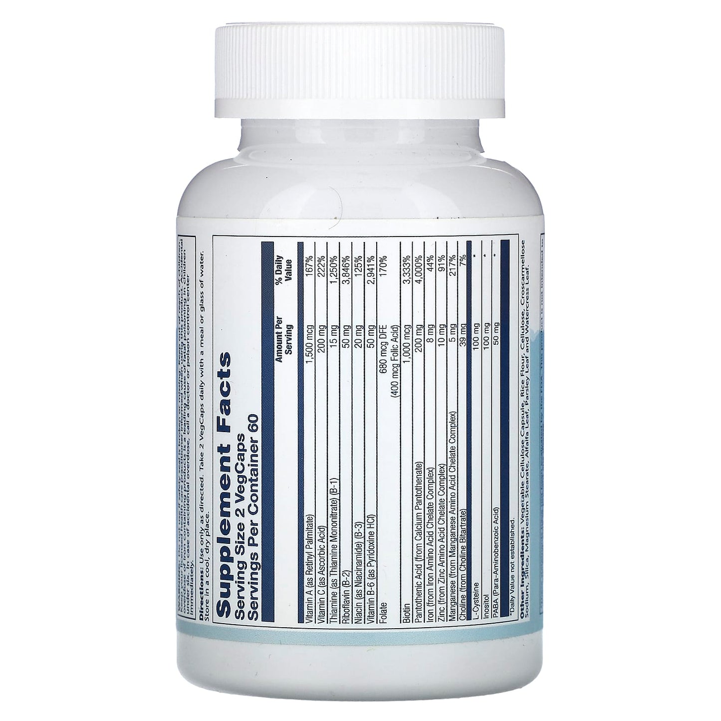 Solaray, Hair Nutrients With L-Cysteine, 120 VegCaps - Image 2