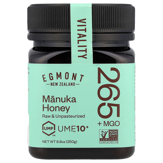 Egmont Manuka Honey, UMF 10+ & MGO 265+, Raw & Unpasteurized, 250g - Image 1