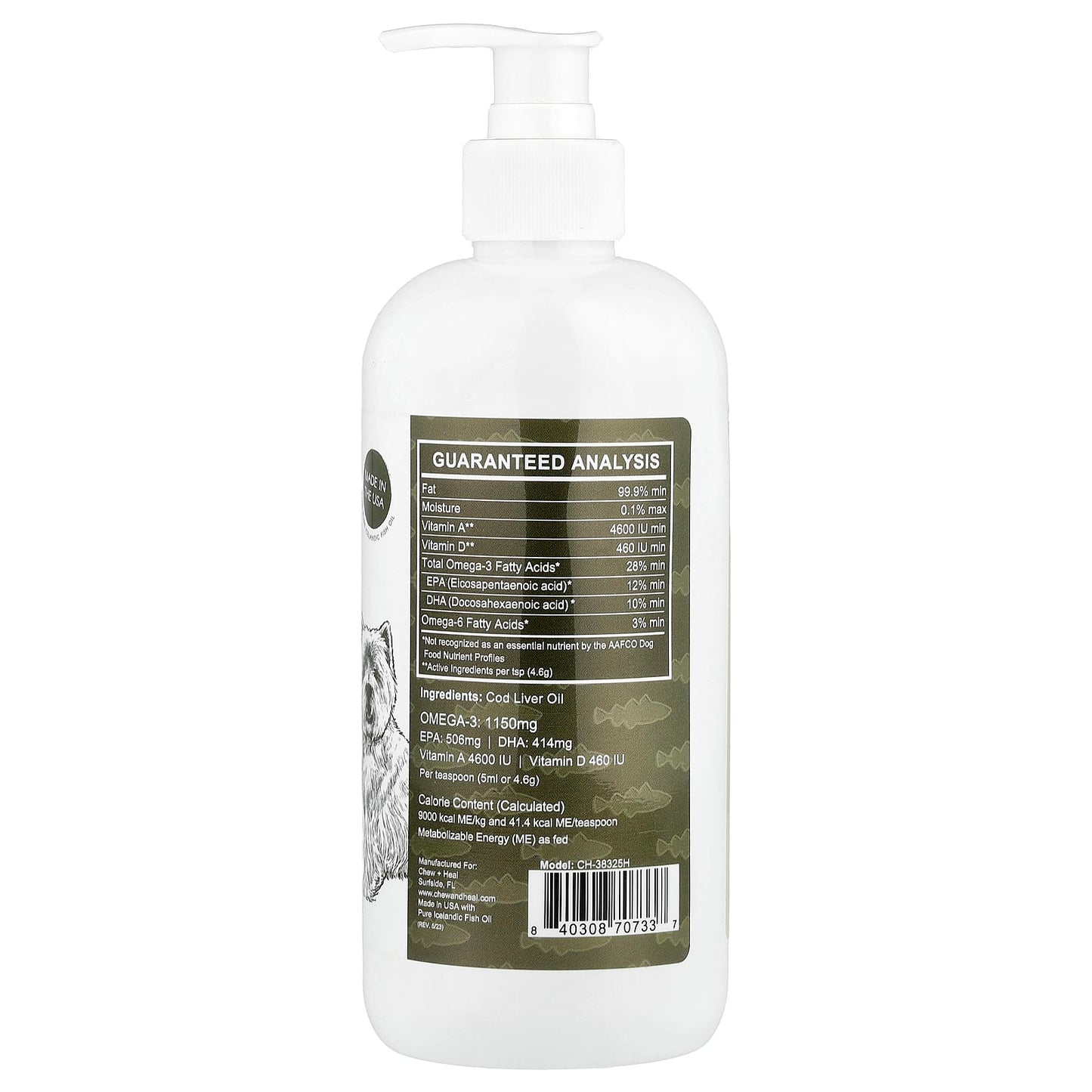 Pure Cod Liver Oil for Dogs - Omega 3 Skin & Coat Supplement - Image 2