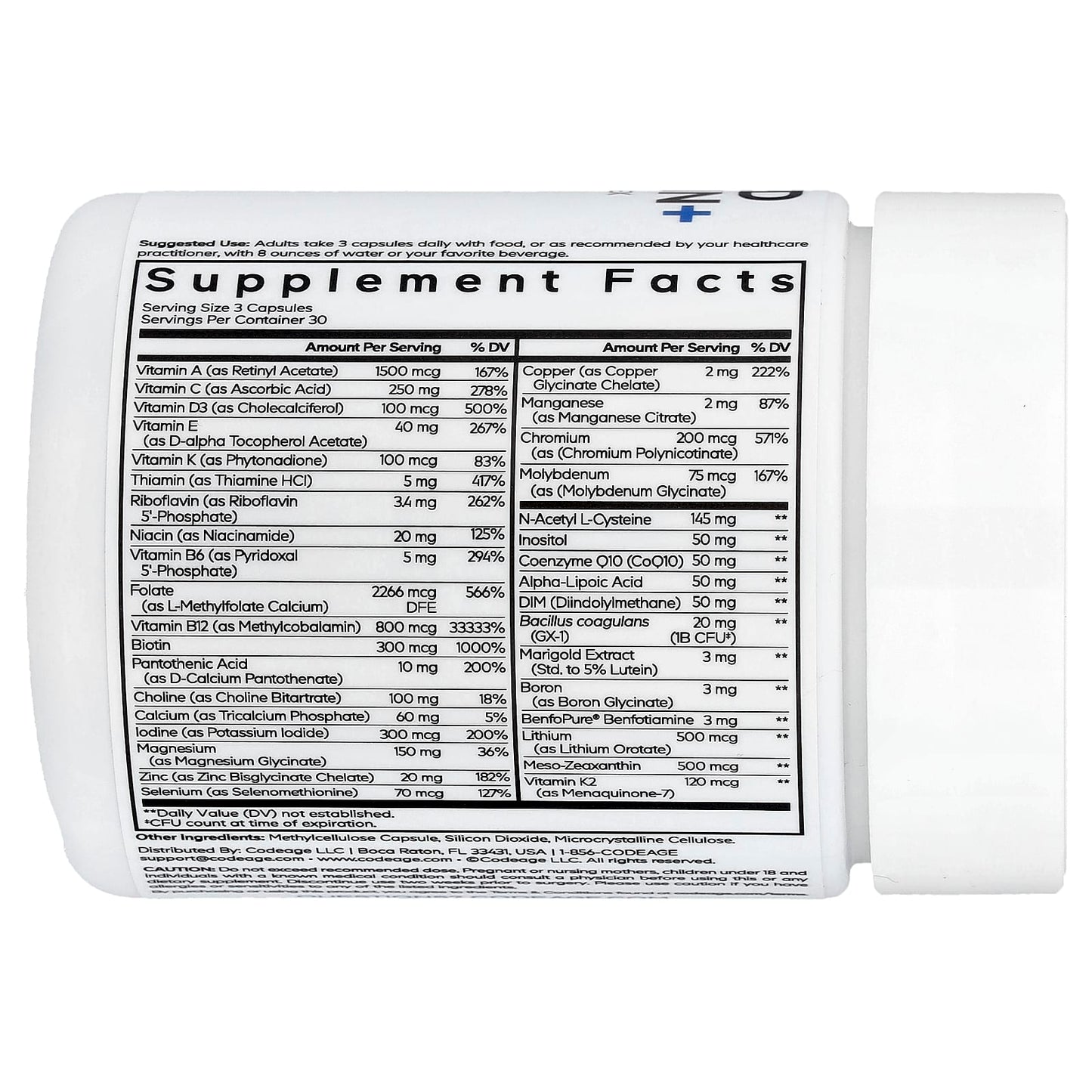 Methylated Multivitamin+ by CodeAge: Comprehensive Nutrition for Optimal Health - Image 2