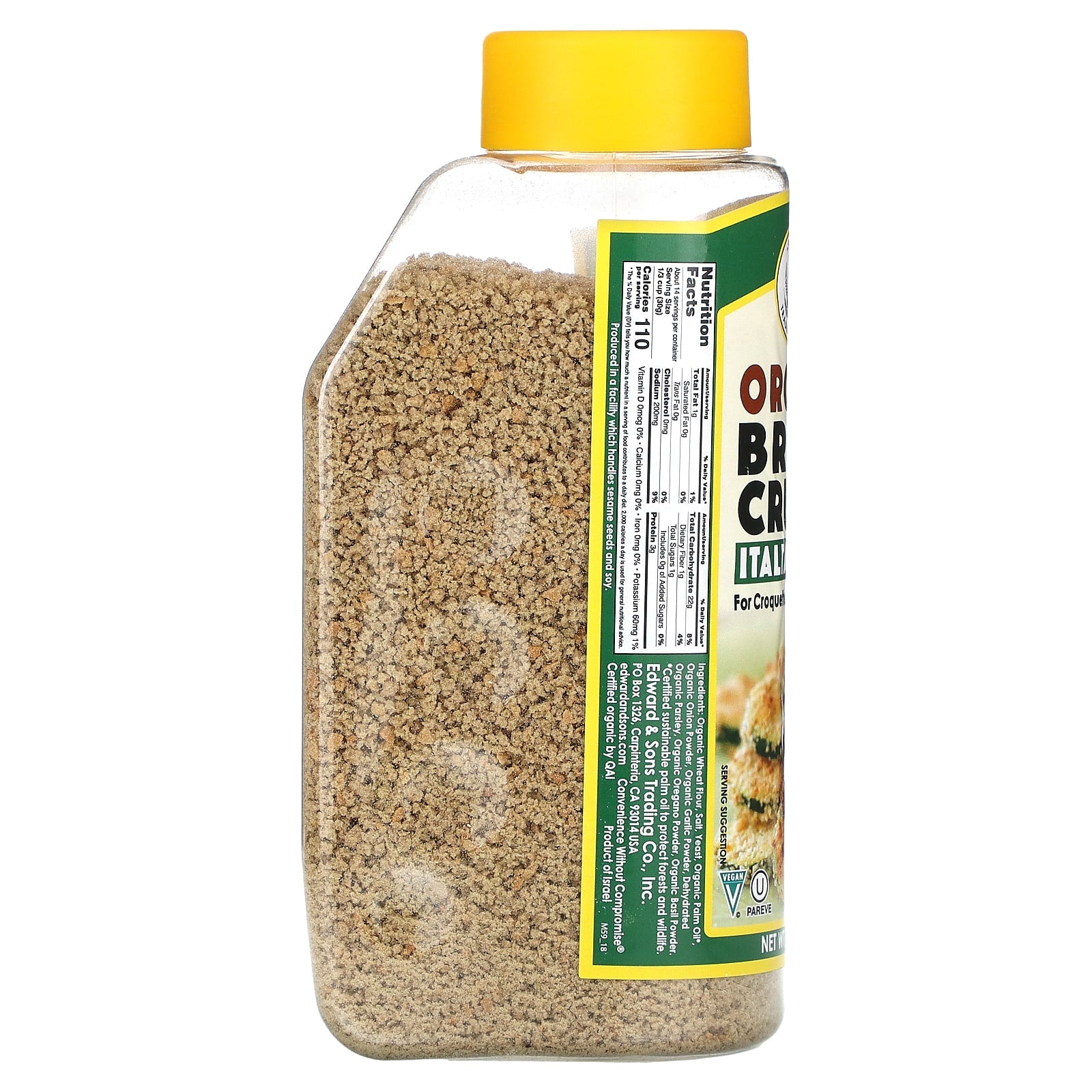 Organic Italian Herb Breadcrumbs by Edward & Sons - Vegan & Kosher - Image 2