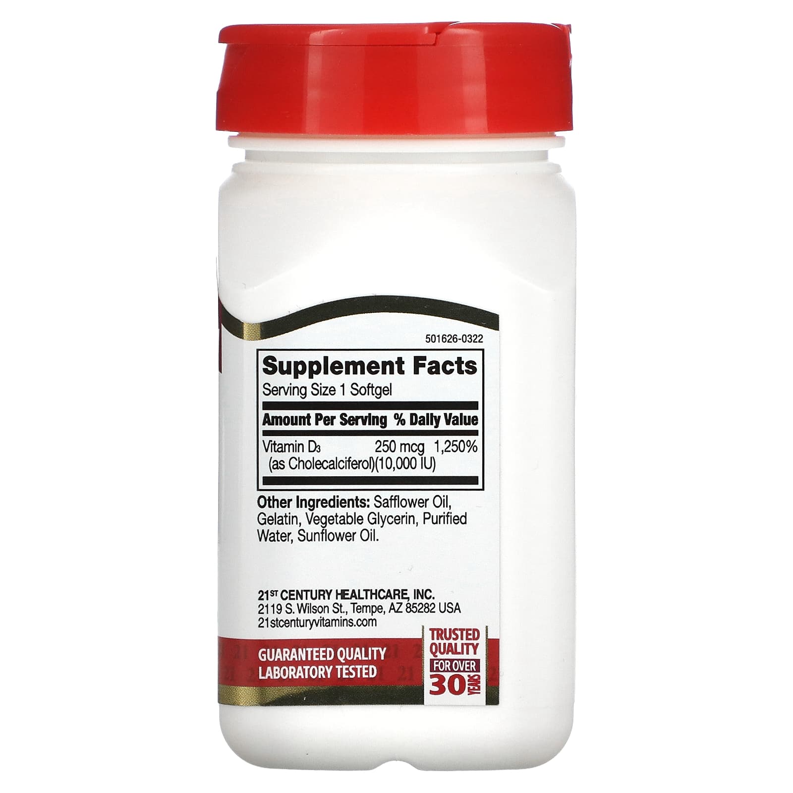 <em>21st Century Vitamin D3 Supplement</em> - Strong Bones & Immune Support - Image 2