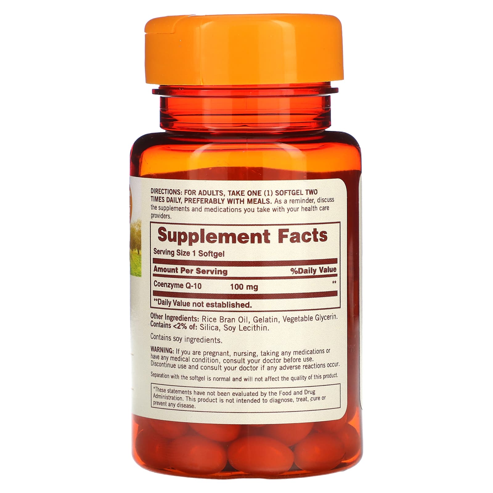 Sundown Naturals, Co Q-10, 100 mg, 40 Softgels - Image 2