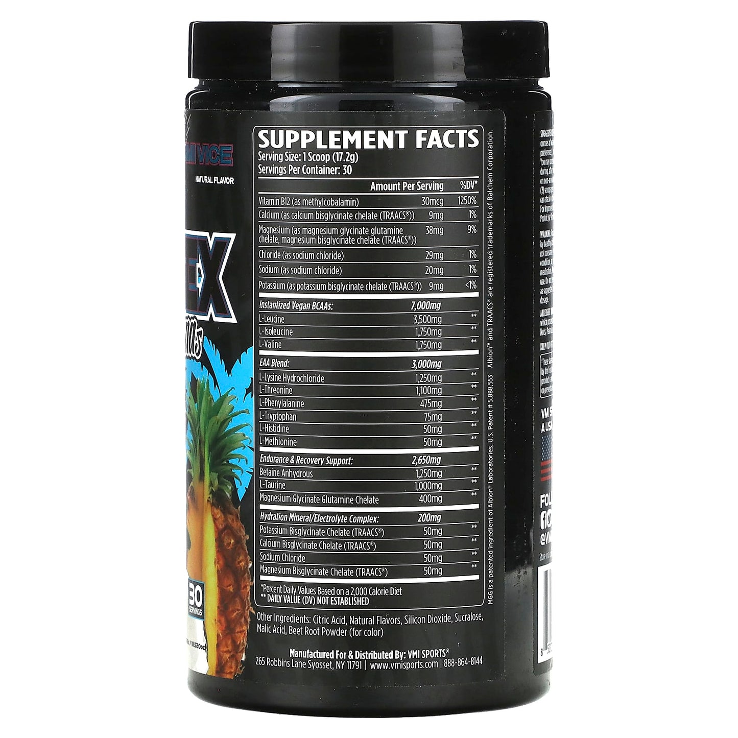 VMI Sports, Aminogex, EAAs/BCAAs, Miami Vice, 18.52 oz (516 g) - Image 2