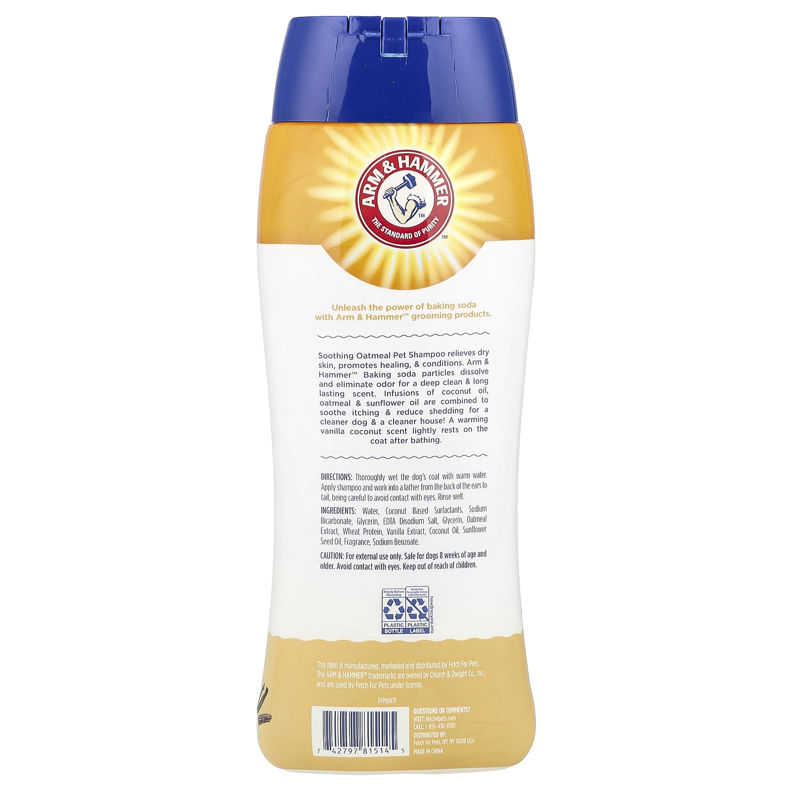 Arm & Hammer Soothing Pet Shampoo for Dry Skin Relief, 20 fl oz - Image 2