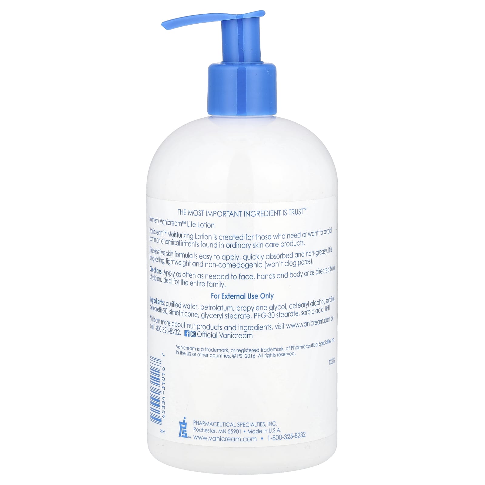 Vanicream, Moisturizing Lotion, For Sensitive Skin, Fragrance Free, 16 oz (453 g) - Image 2