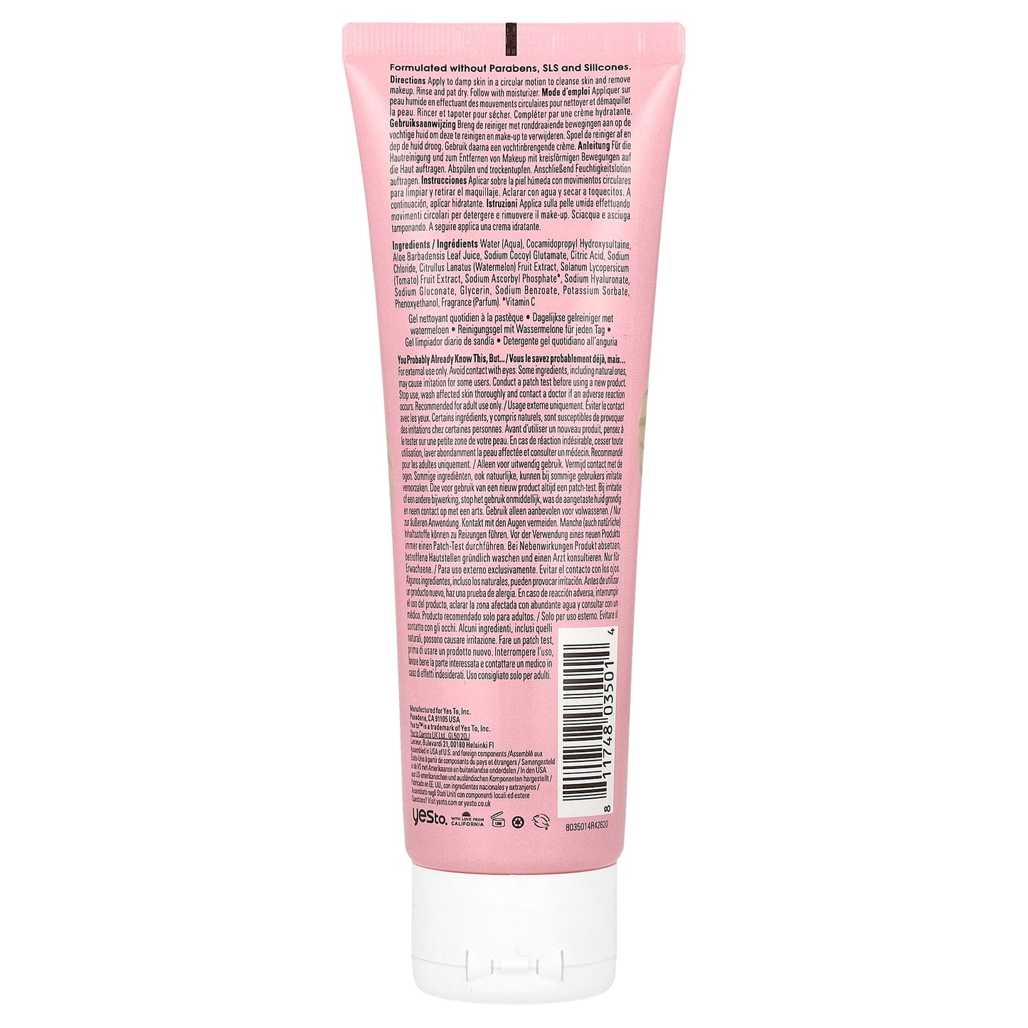 Yes To, Daily Gel Cleanser, Watermelon,  4 fl oz (118 ml) - Image 2