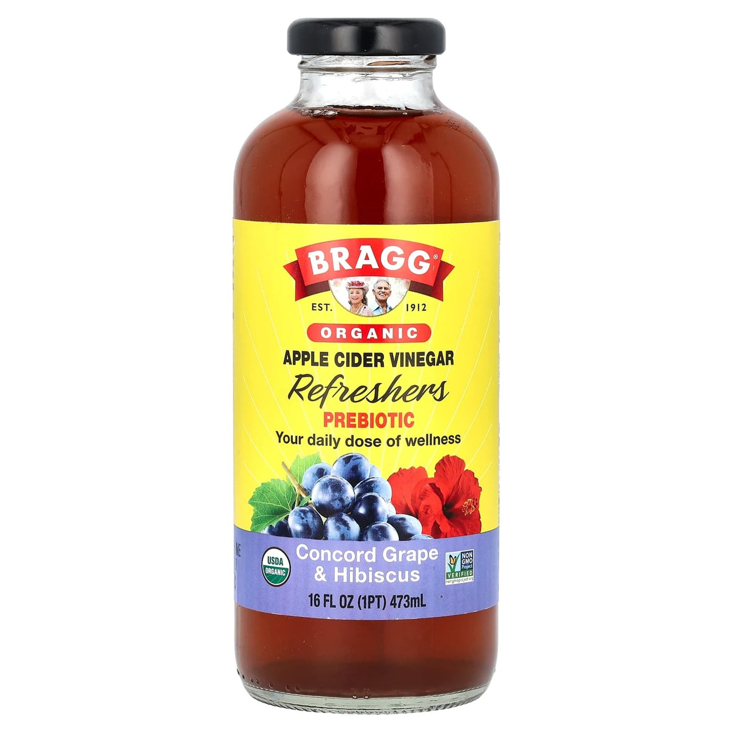 Bragg Organic Apple Cider Vinegar Refresher - Concord Grape & Hibiscus - Image 1