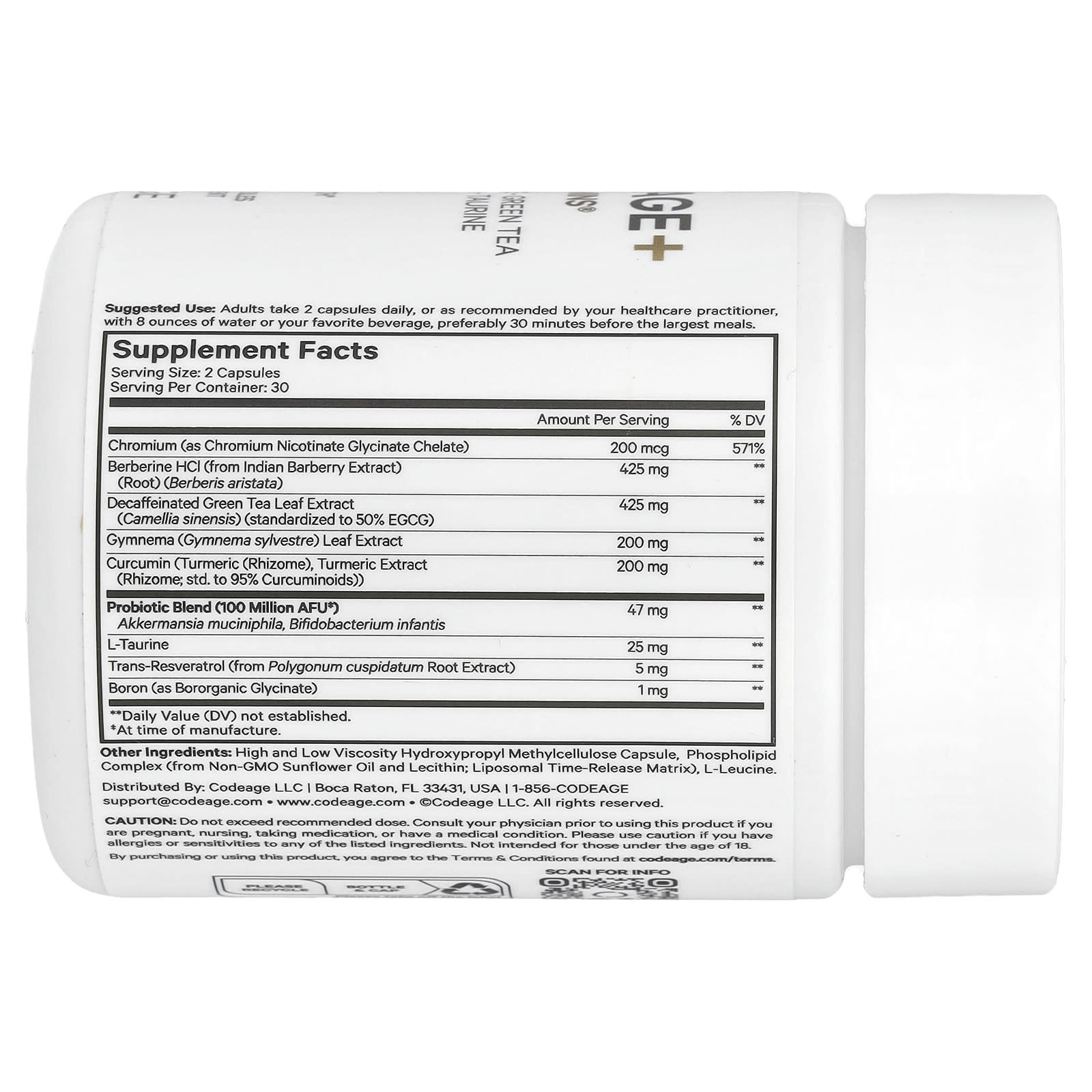Codeage GLP-Advantage+ Beyond Vitamins for Weight Management & Metabolic Health 60 Capsules - Image 2