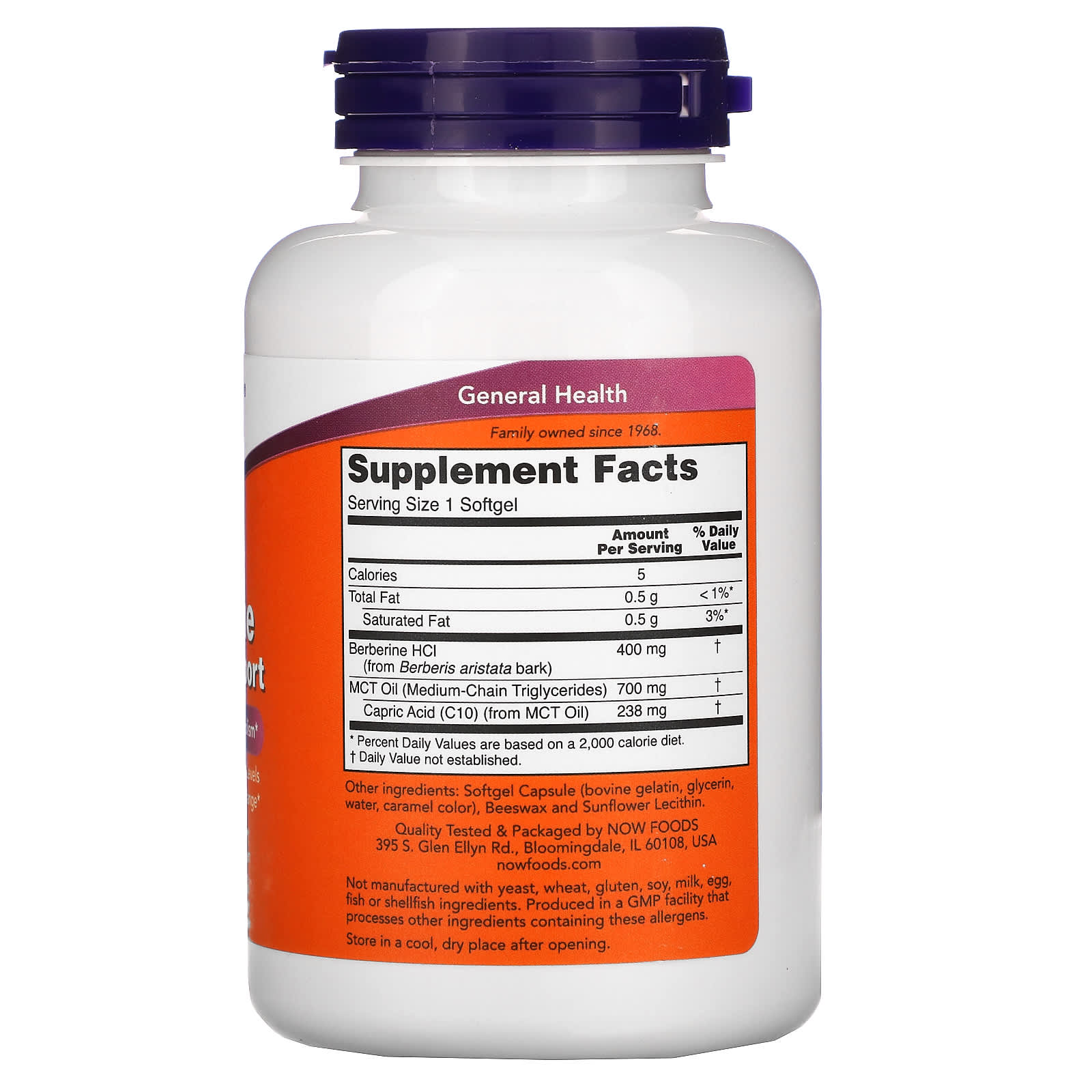 NOW Foods, Berberine Glucose Support, 90 Softgels - Image 2