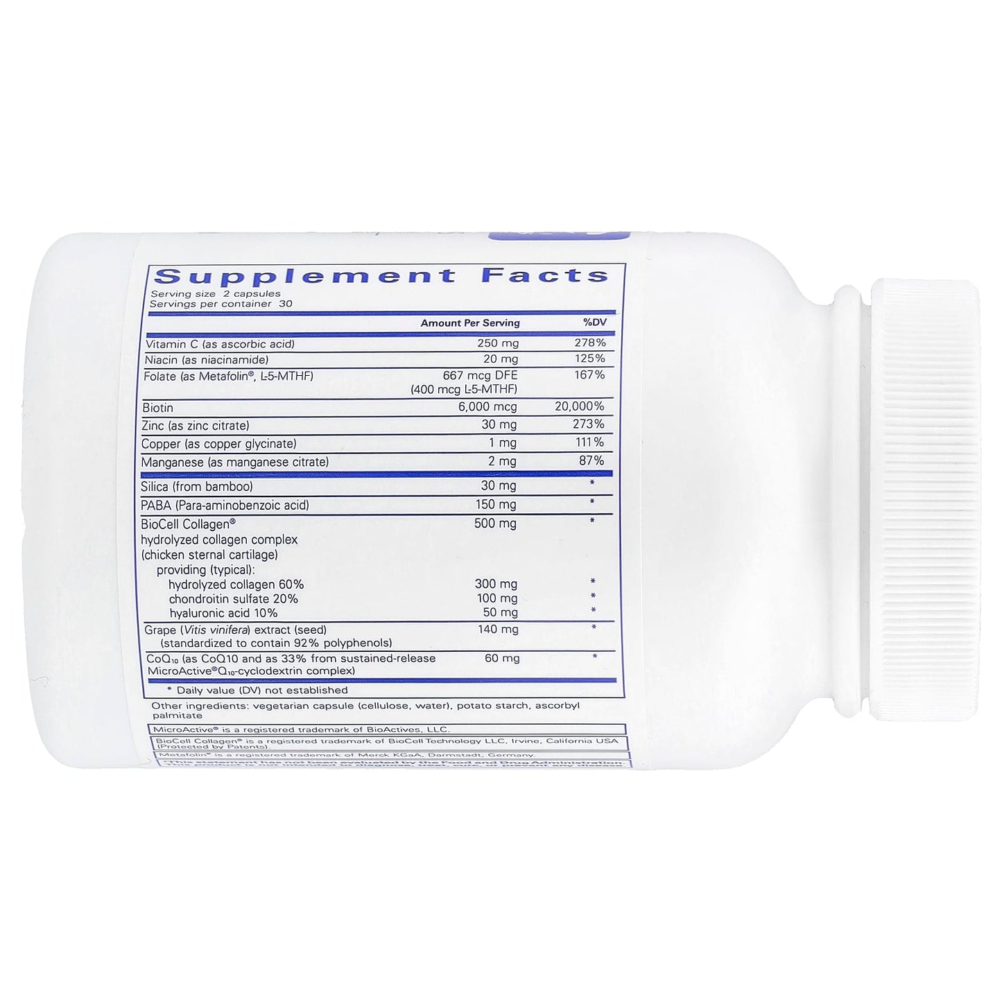 Pure Encapsulations, Hair/Skin/Nails Ultra, 60 Capsules - Image 2