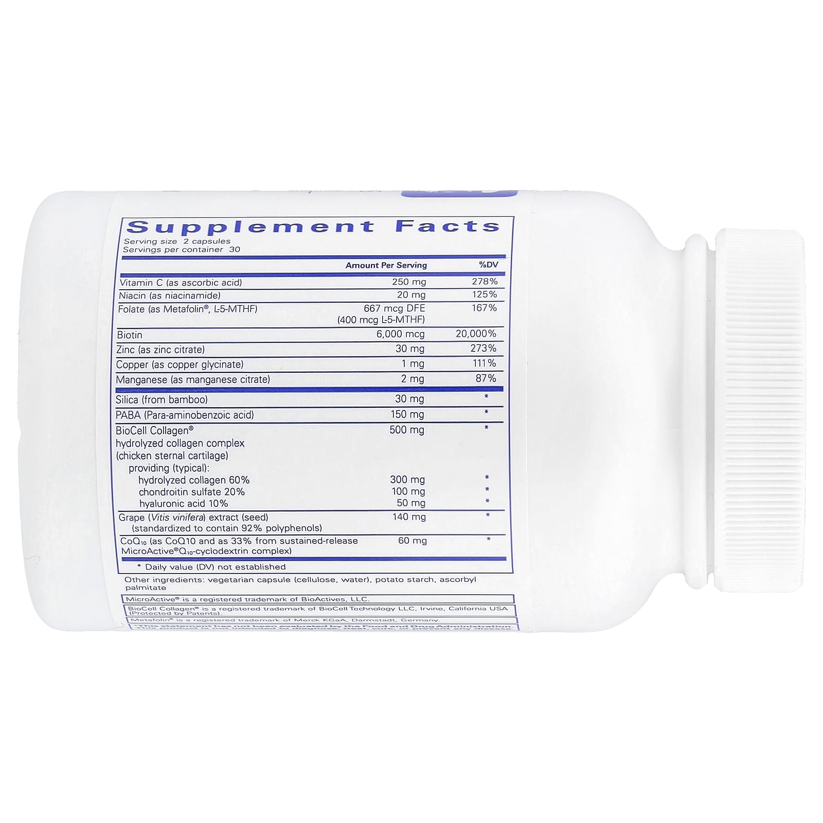 Pure Encapsulations, Hair/Skin/Nails Ultra, 60 Capsules - Image 2