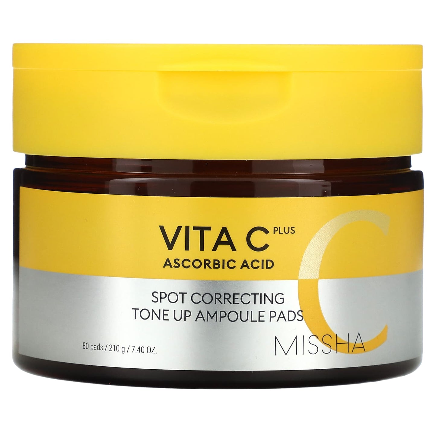 Missha, Vita C Plus, Spot Correcting Tone Up Ampoule Pads, 80 Pads, 7.40 oz (210 g) - Image 1