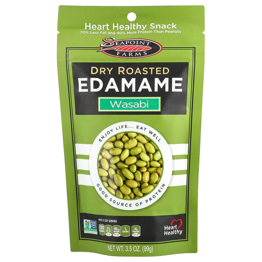 Seapoint Farms, Dry Roasted Edamame, Wasabi, 3.5 oz (99 g) - Image 1