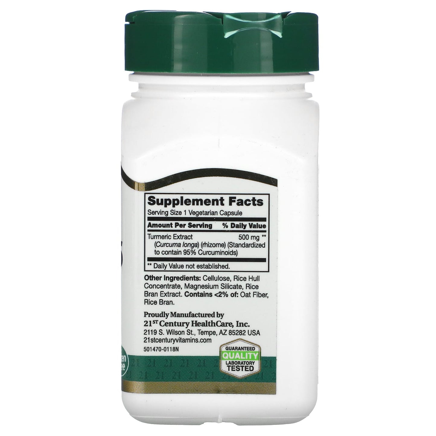 Turmeric Curcumin 95, 500mg, 45 Capsules - 21st Century - Image 2