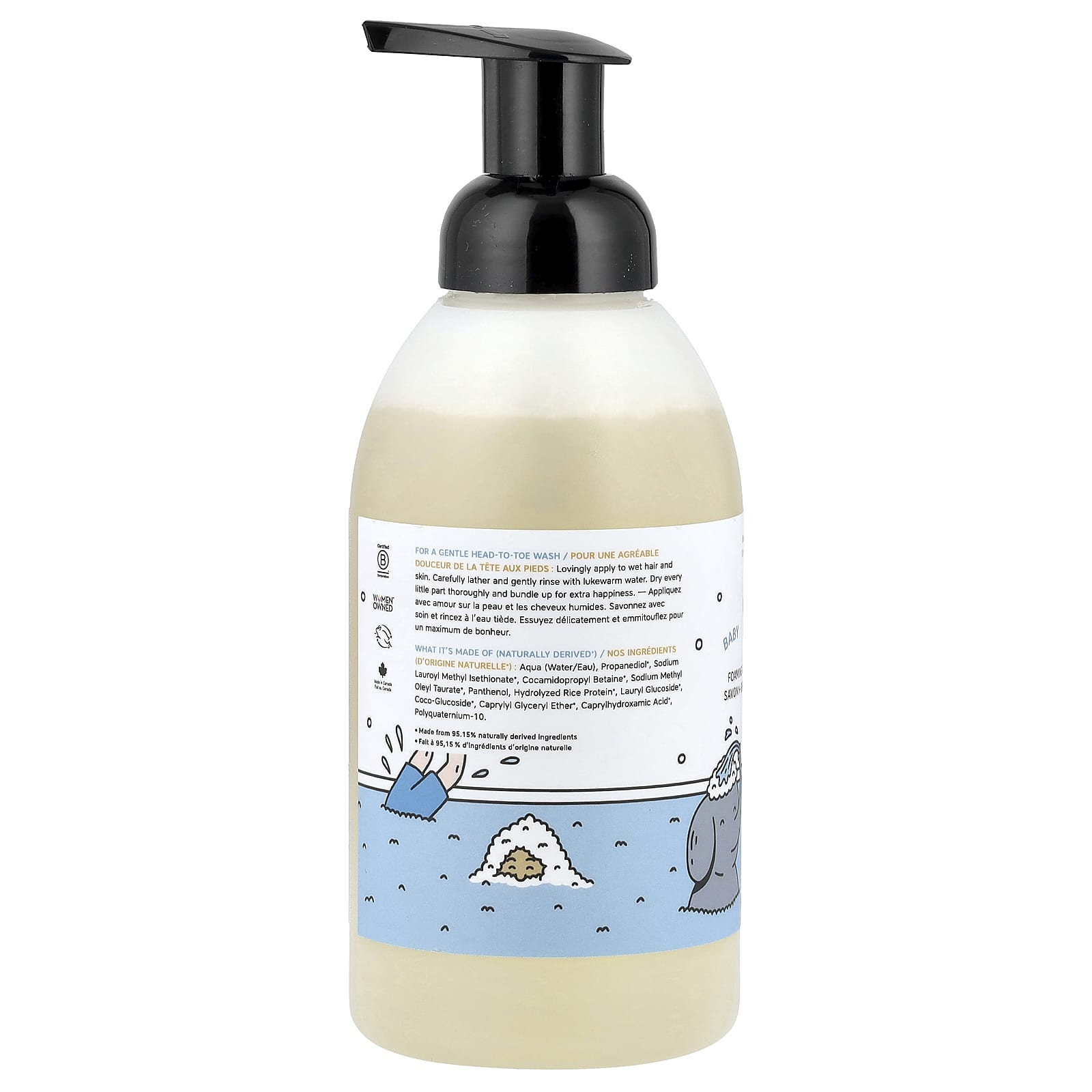 The Unscented Company, Baby, Foaming Gentle Wash + Shampoo, Fragrance Free, 18.6 fl oz (550 ml) - Image 2