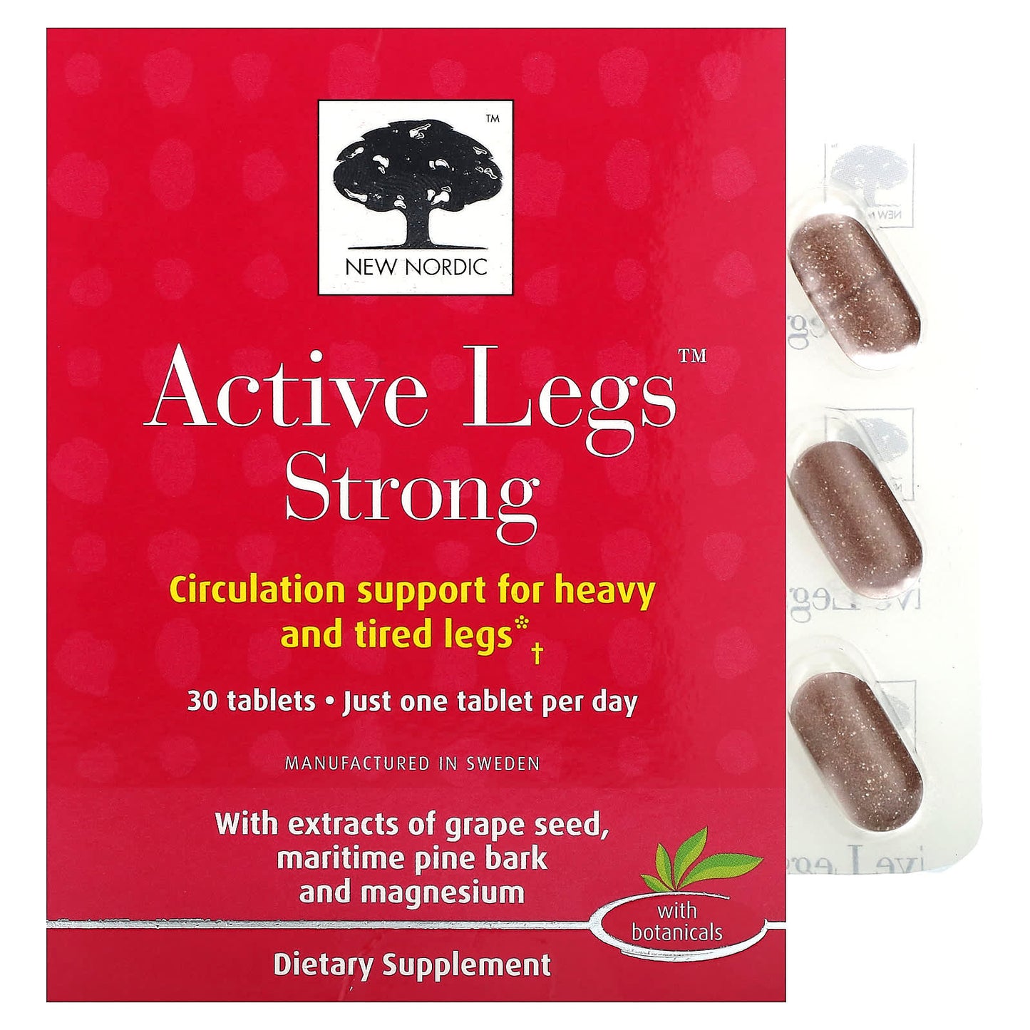 New Nordic, Active Legs Strong, 30 Tablets - Image 1