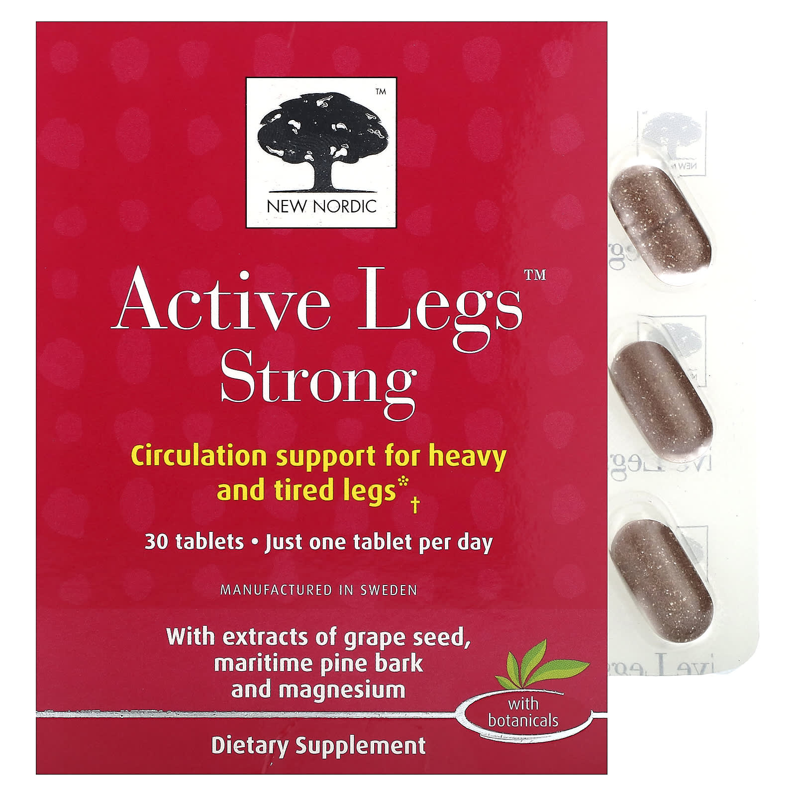 New Nordic, Active Legs Strong, 30 Tablets - Image 1
