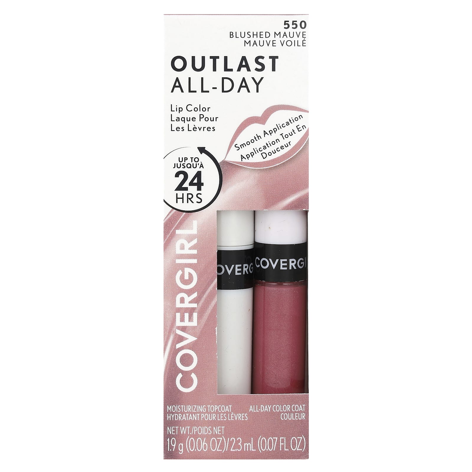 Covergirl Outlast Lip Color, 24hr Blushed Mauve, Cruelty-Free - Image 2