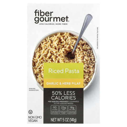 Low-Calorie Garlic & Herb Riced Pasta by Fiber Gourmet, 5 oz (141 g) - Image 1