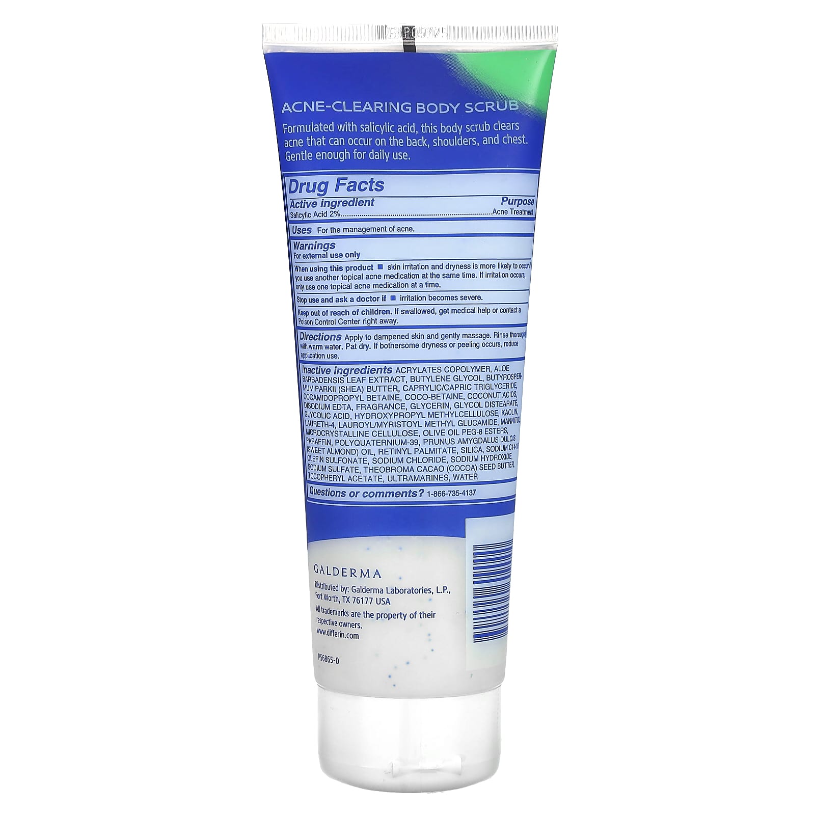 Differin Acne-Clearing Body Scrub, 8 fl oz - Natural Acne Treatment for Back, Shoulders, and Chest - Image 2