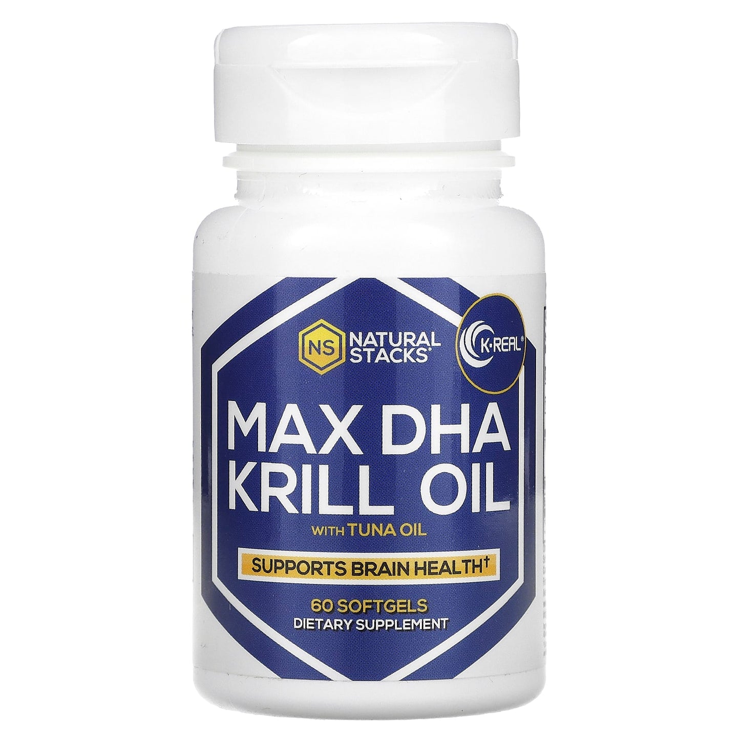 Natural Stacks, Max DHA Krill Oil with Tuna Oil, 60 Softgels - Image 1