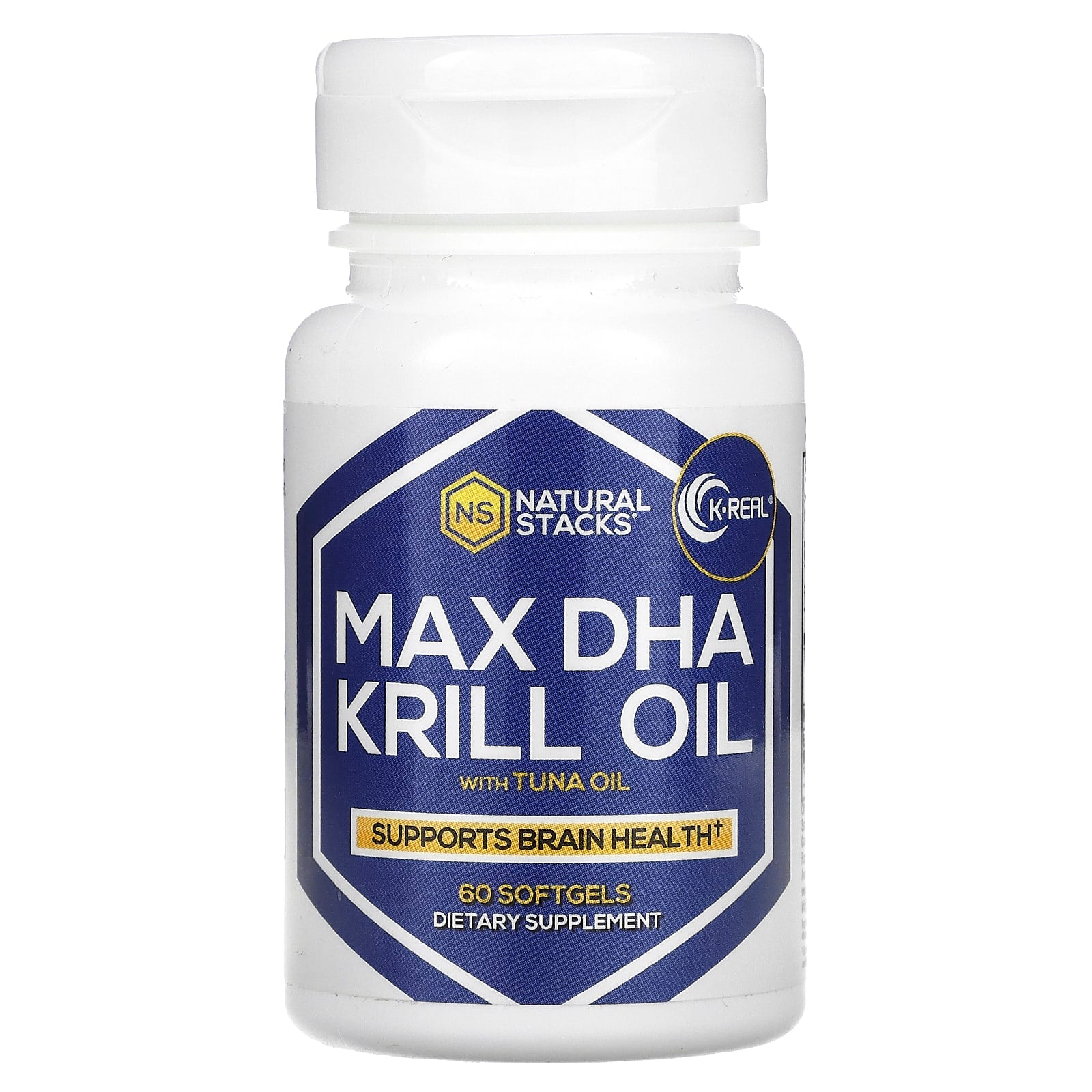Natural Stacks, Max DHA Krill Oil with Tuna Oil, 60 Softgels - Image 1