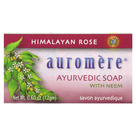 Auromere Ayurvedic Neem Soap for Sensitive Skin, 0.6 oz - Image 1