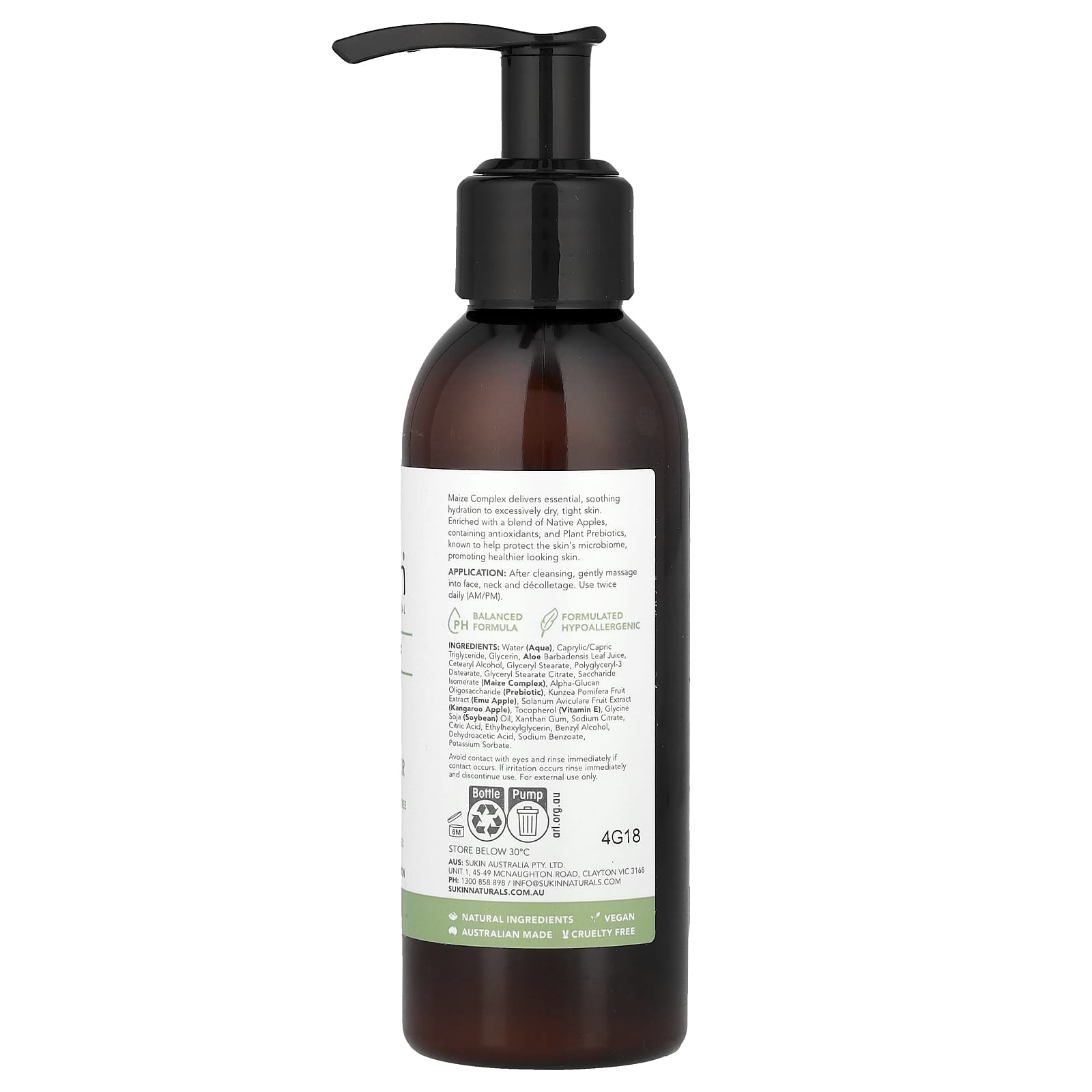 Sukin, Skin Relief, Facial Moisturiser, Sensitive, Distressed Skin, Fragrance Free, 4.23 fl oz (125 ml) - Image 2